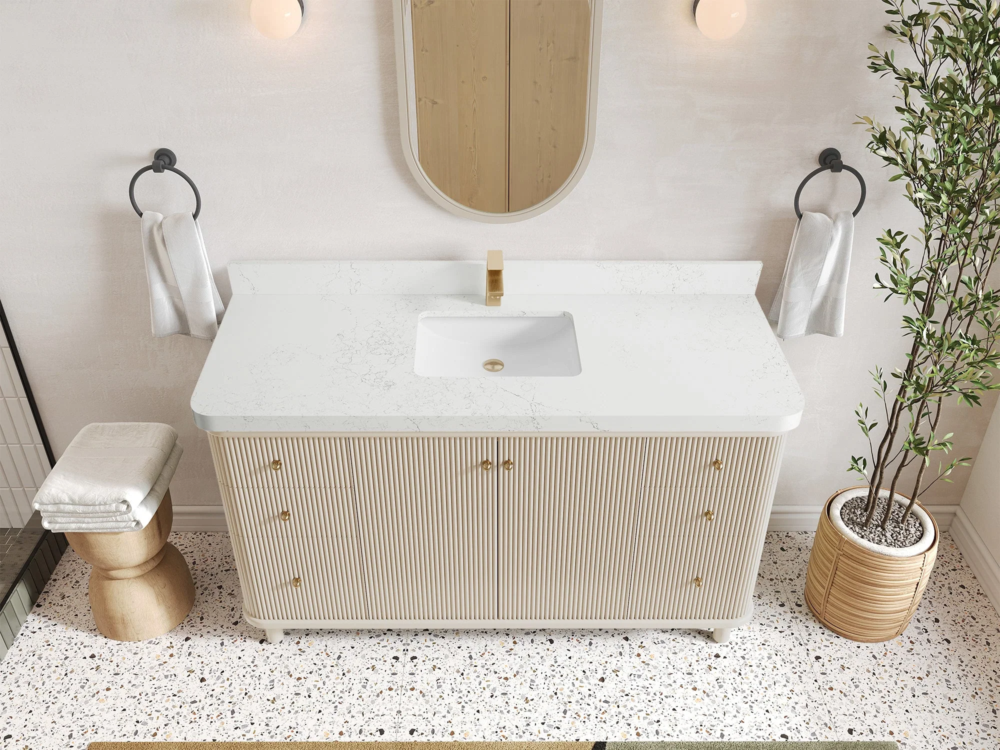 Miami 60 in. W x 22 in. D Single Sink Bathroom Vanity - Image 16