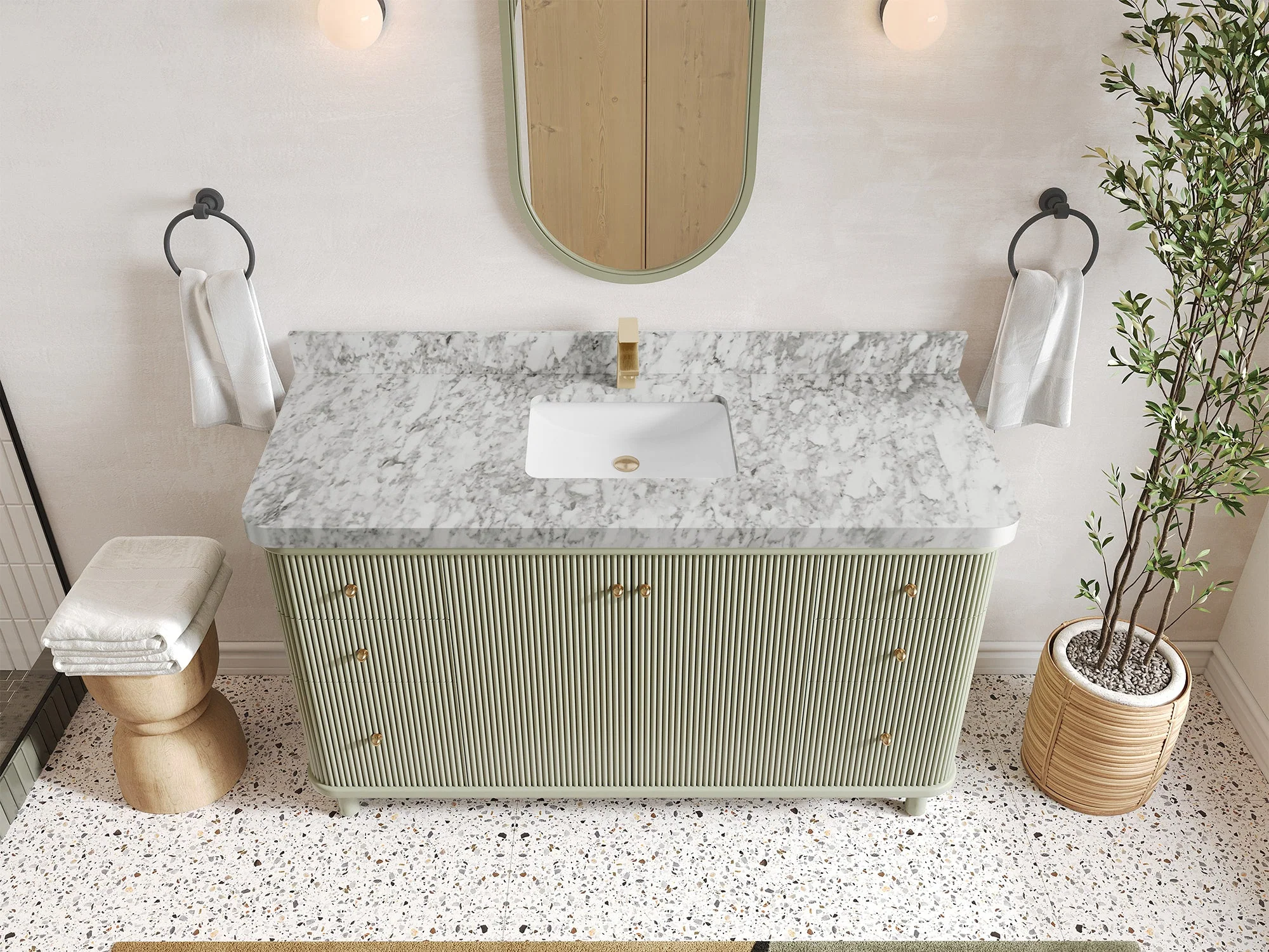 Miami 60 in. W x 22 in. D Single Sink Bathroom Vanity - Image 12