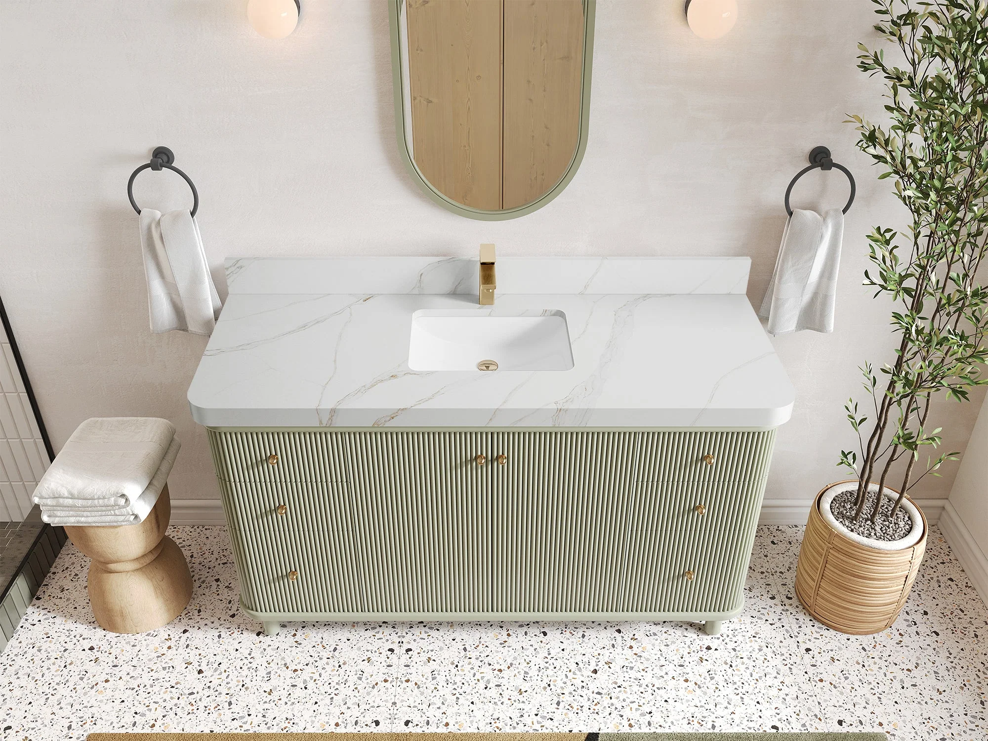 Miami 60 in. W x 22 in. D Single Sink Bathroom Vanity - Image 22