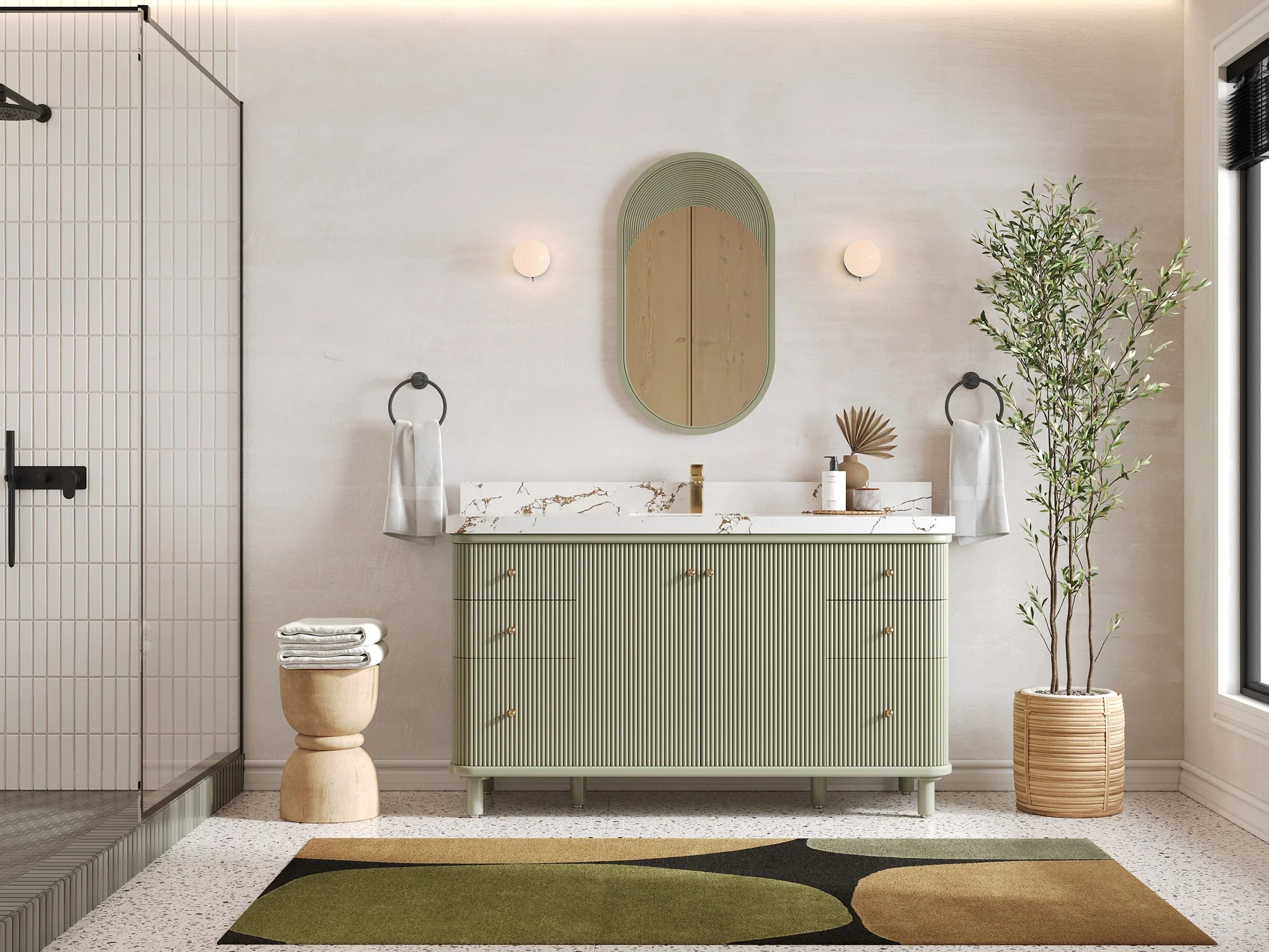 Miami 60 in. W x 22 in. D Single Sink Bathroom Vanity - Image 4