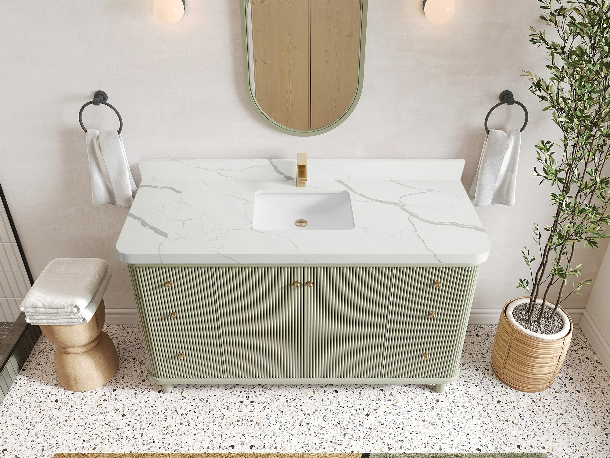 Miami 60 in. W x 22 in. D Single Sink Bathroom Vanity - Image 8