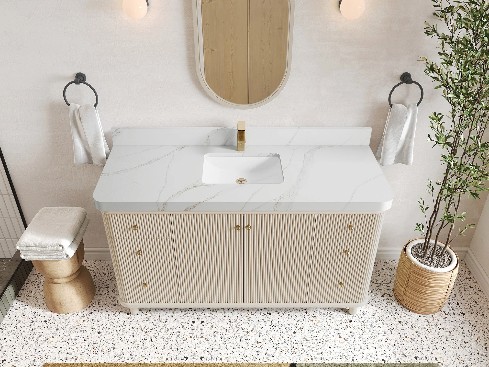 Miami 60 in. W x 22 in. D Single Sink Bathroom Vanity - Image 22