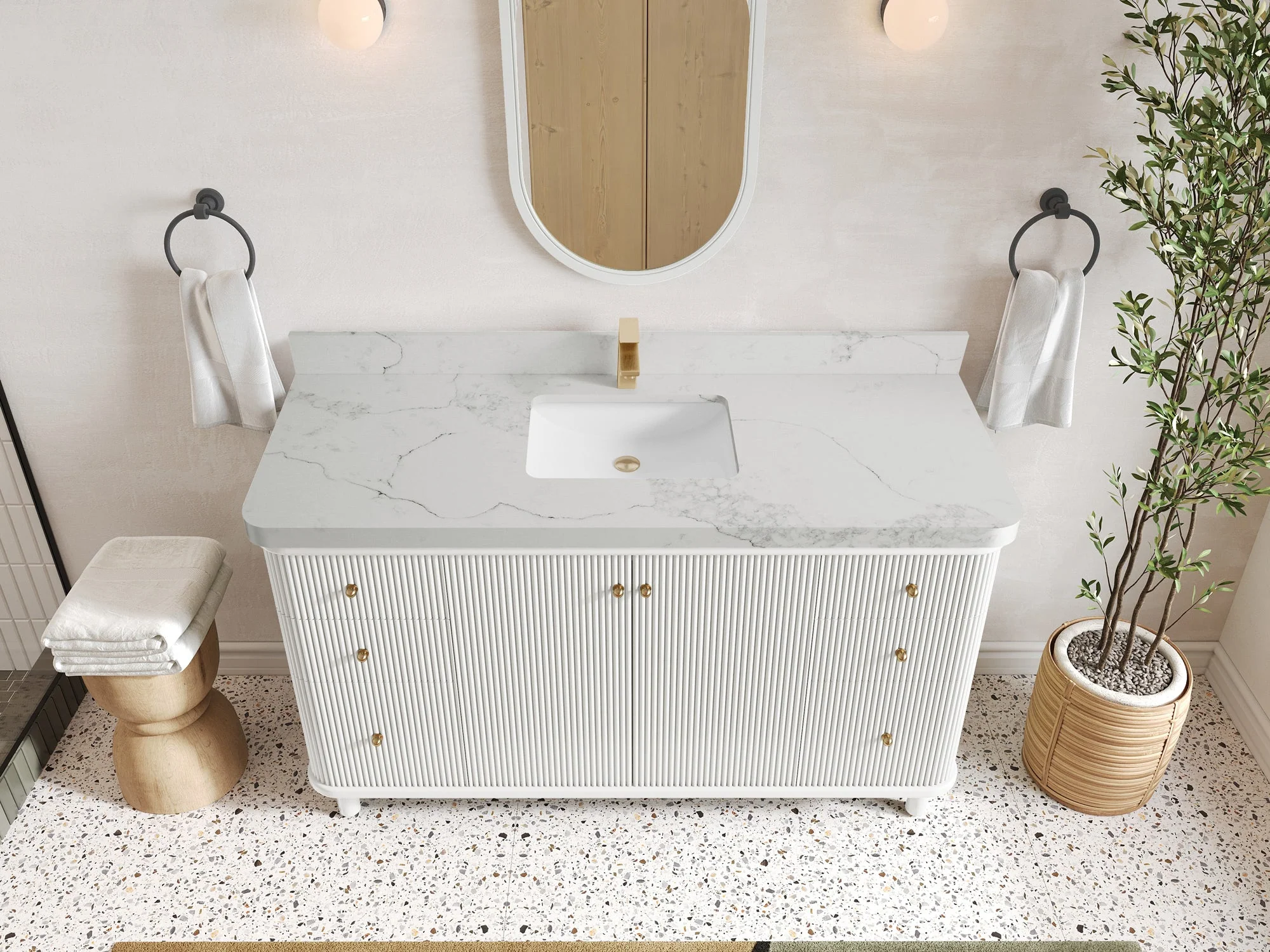 Miami 60 in. W x 22 in. D Single Sink Bathroom Vanity - Image 10