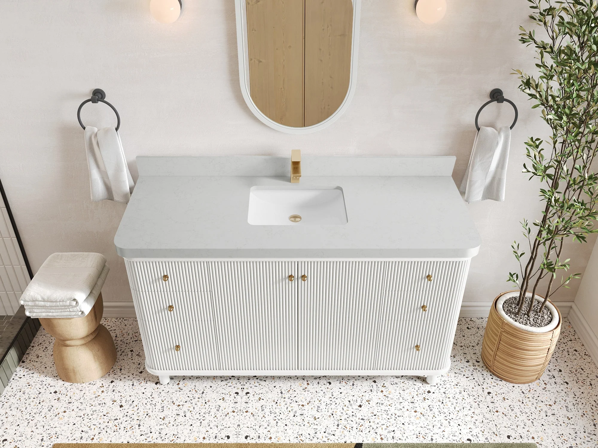 Miami 60 in. W x 22 in. D Single Sink Bathroom Vanity - Image 14