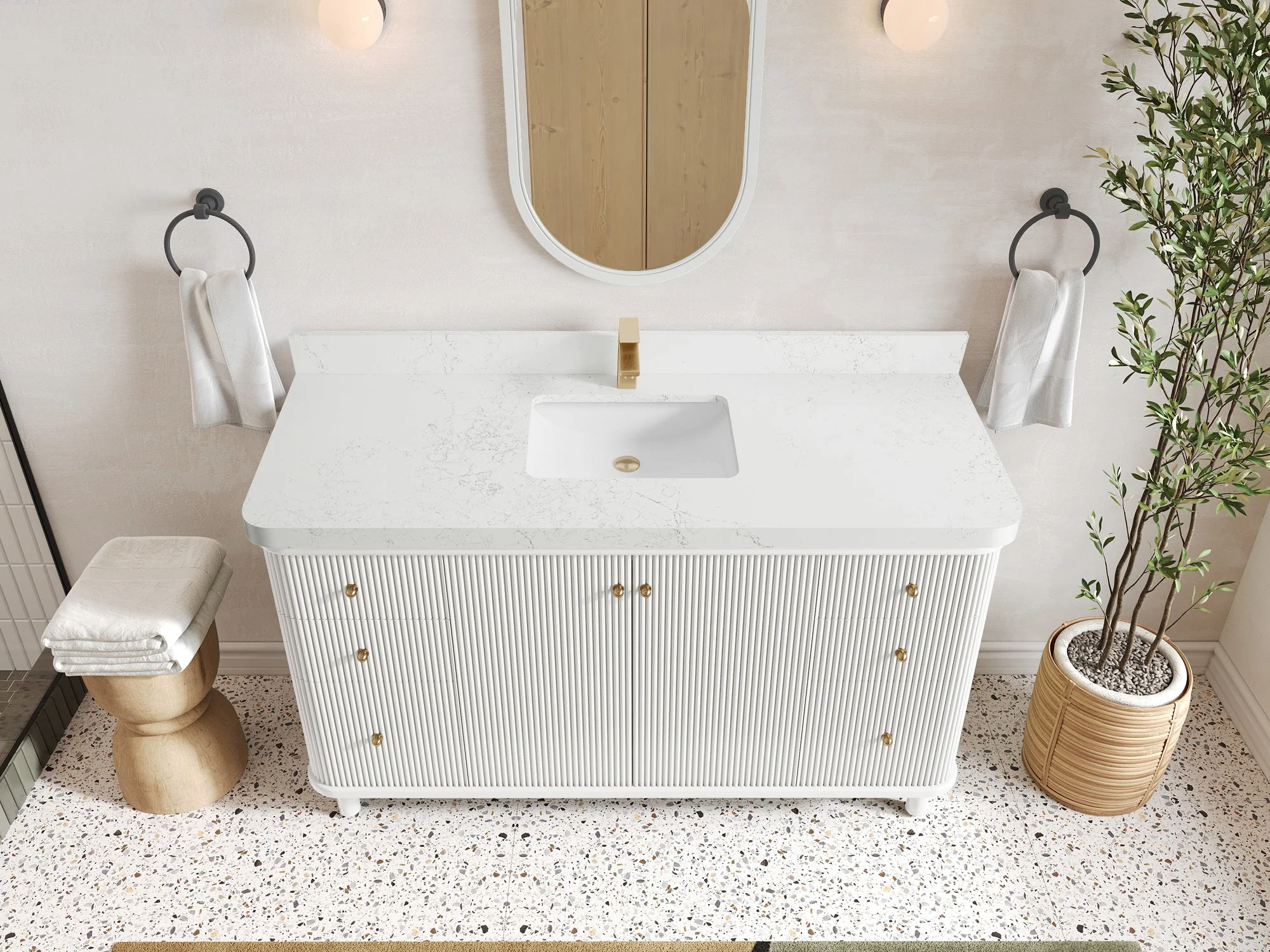 Miami 60 in. W x 22 in. D Single Sink Bathroom Vanity - Image 16