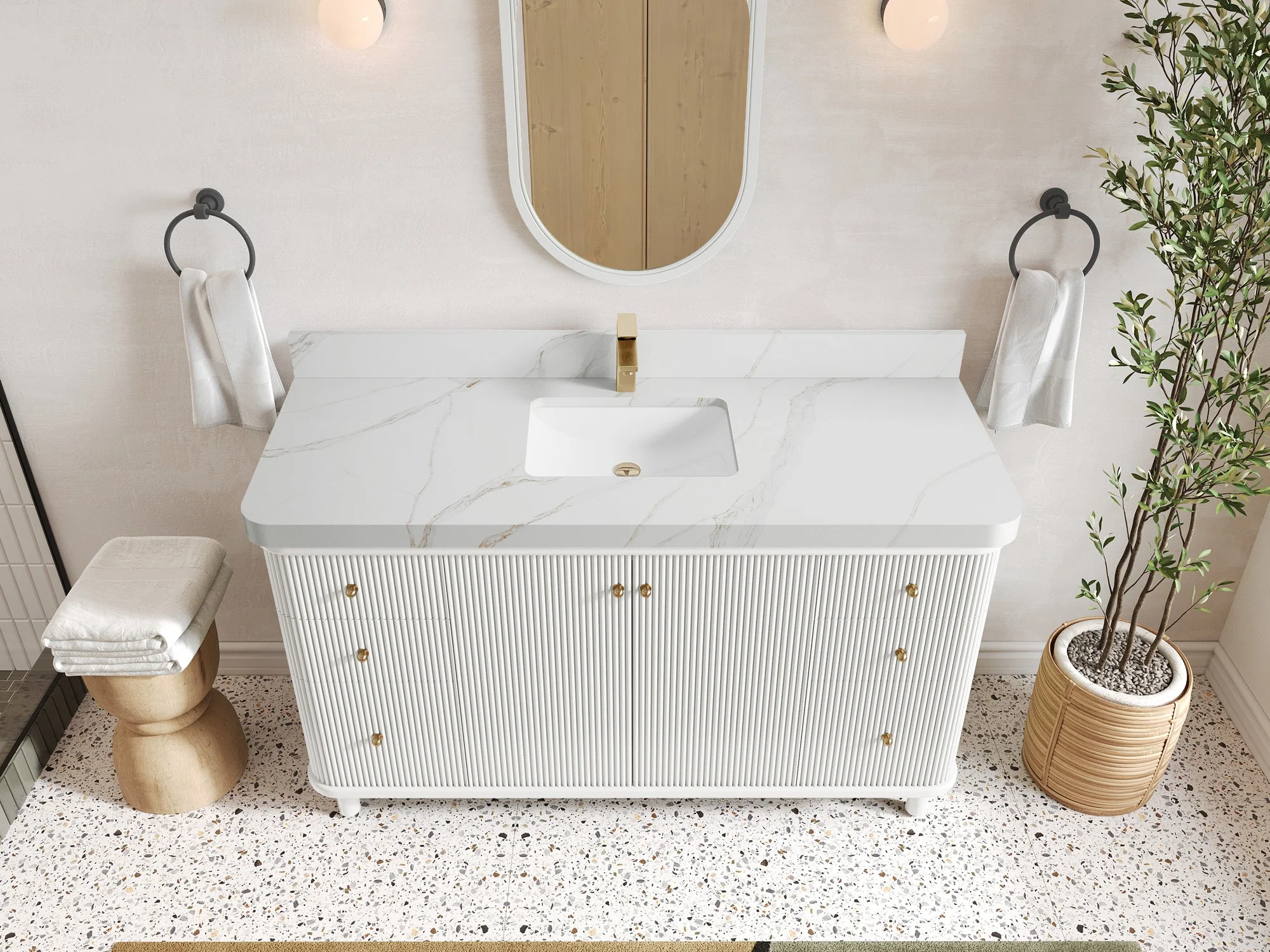 Miami 60 in. W x 22 in. D Single Sink Bathroom Vanity - Image 22