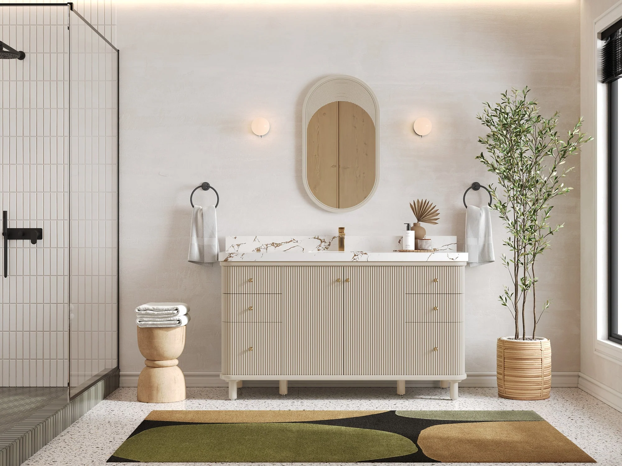 Miami 60 in. W x 22 in. D Single Sink Bathroom Vanity - Image 4
