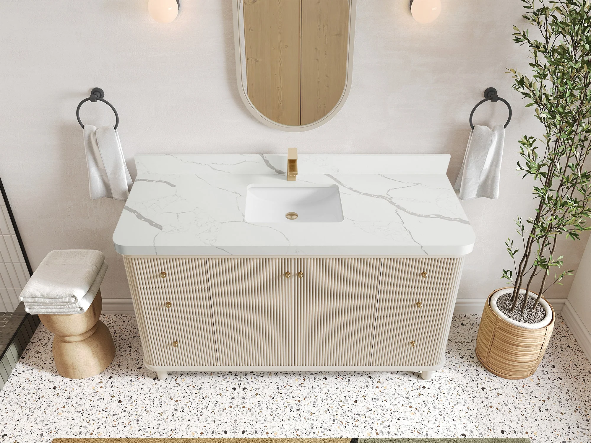 Miami 60 in. W x 22 in. D Single Sink Bathroom Vanity - Image 8