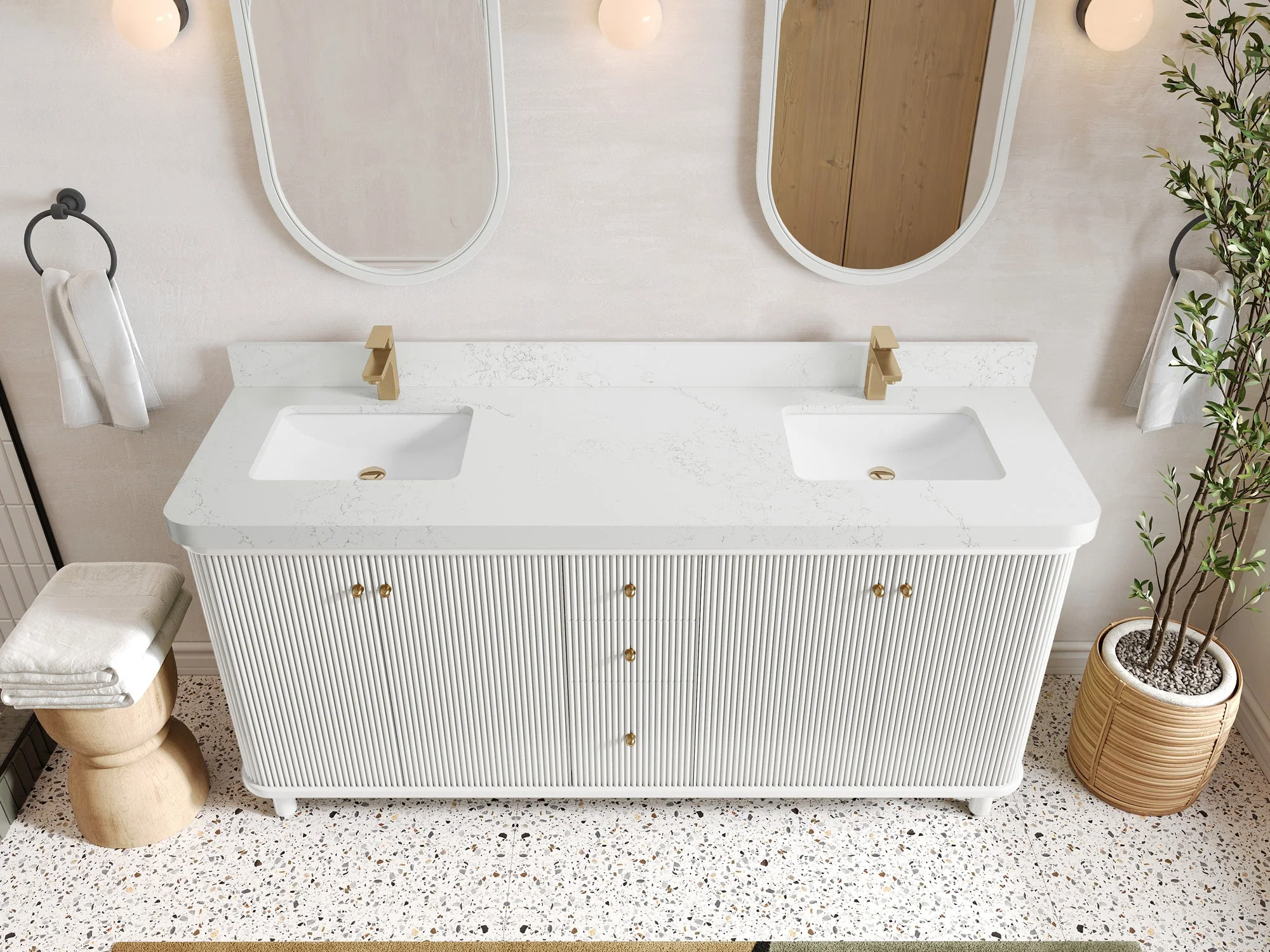 Miami 72 in. W x 22 in. D Double Sink Bathroom Vanity - Image 20