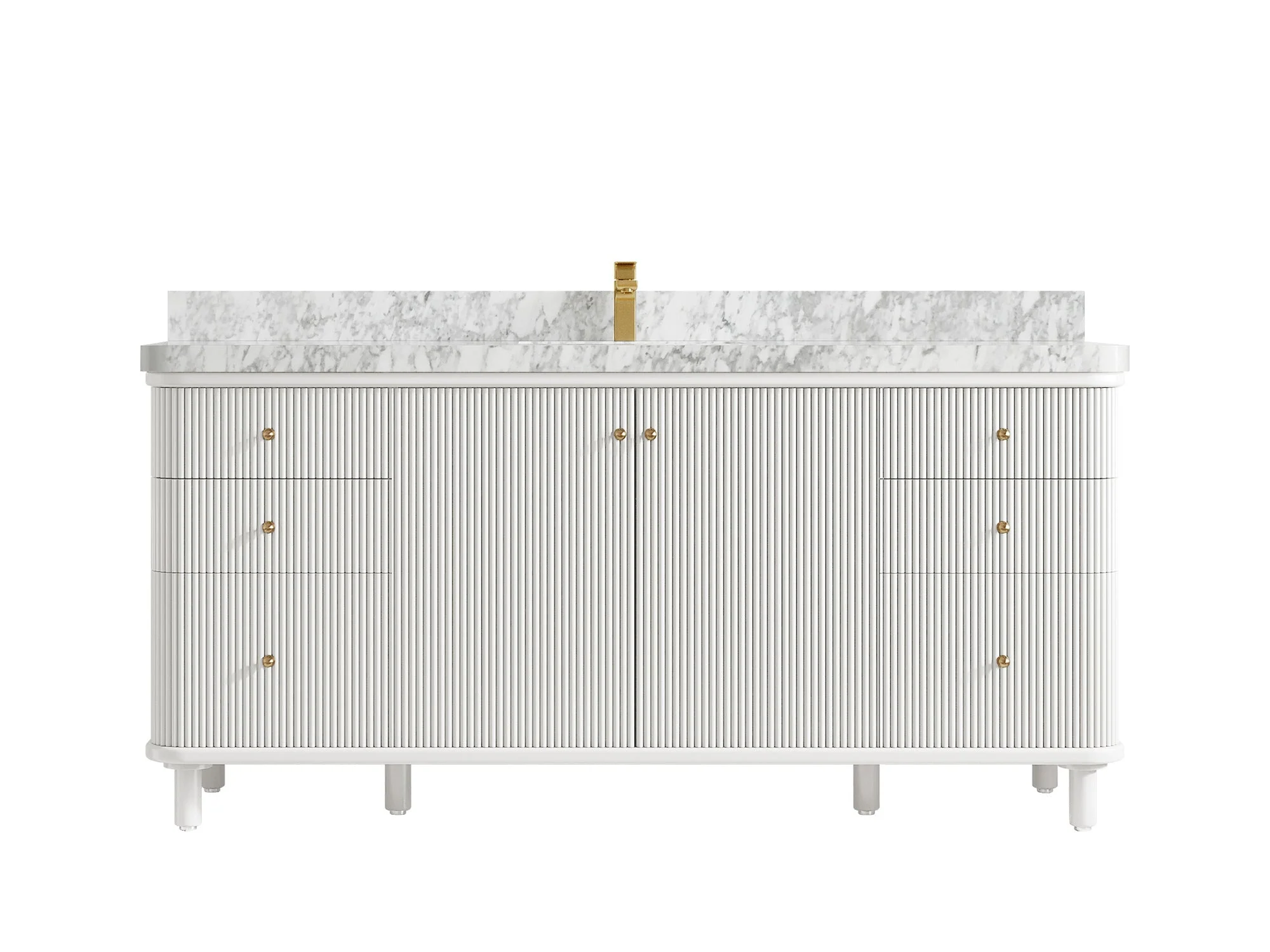Miami 72 in. W x 22 in. D Fluted Single Sink Bathroom Vanity - Image 13