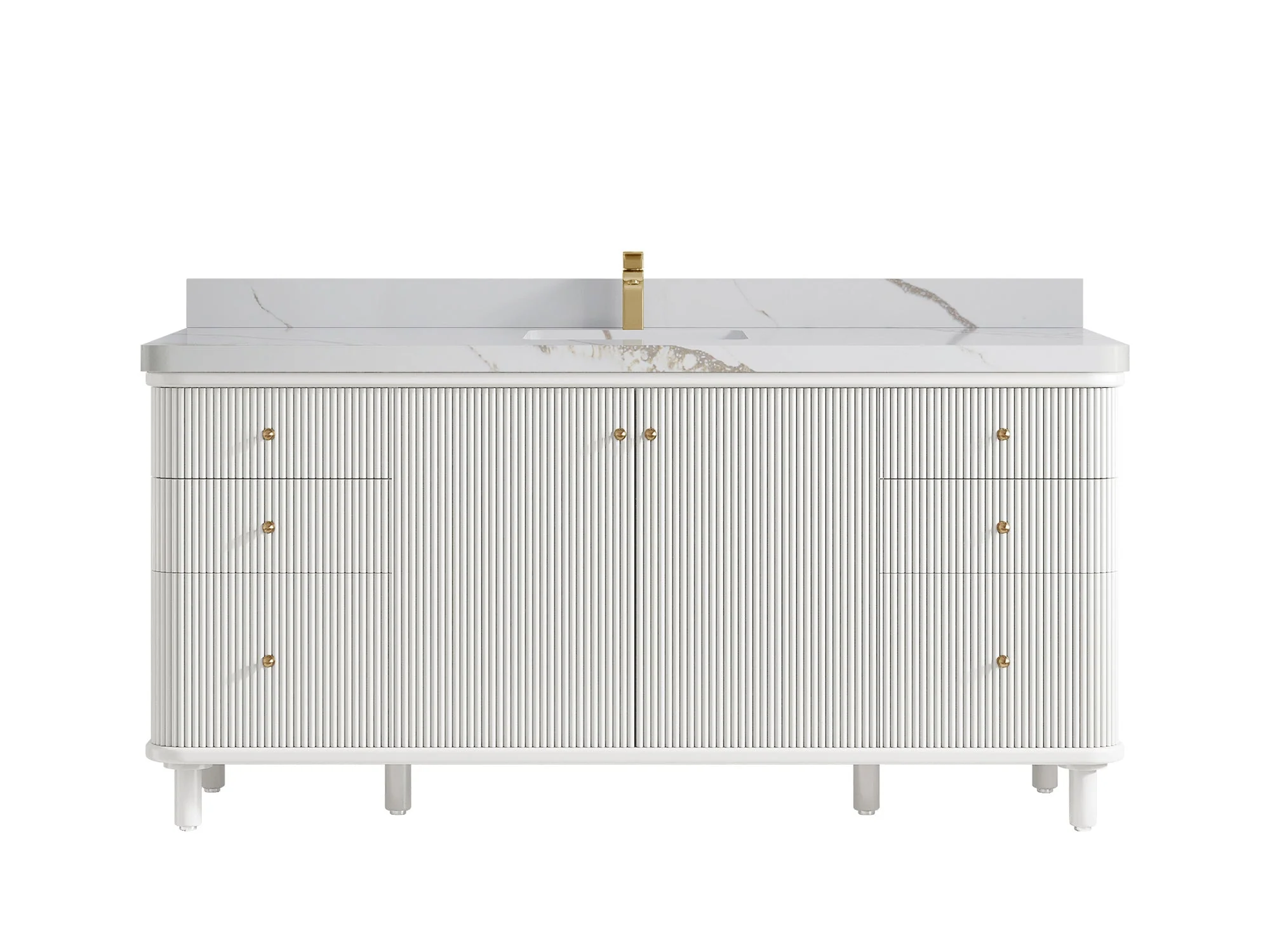 Miami 72 in. W x 22 in. D Fluted Single Sink Bathroom Vanity - Image 21