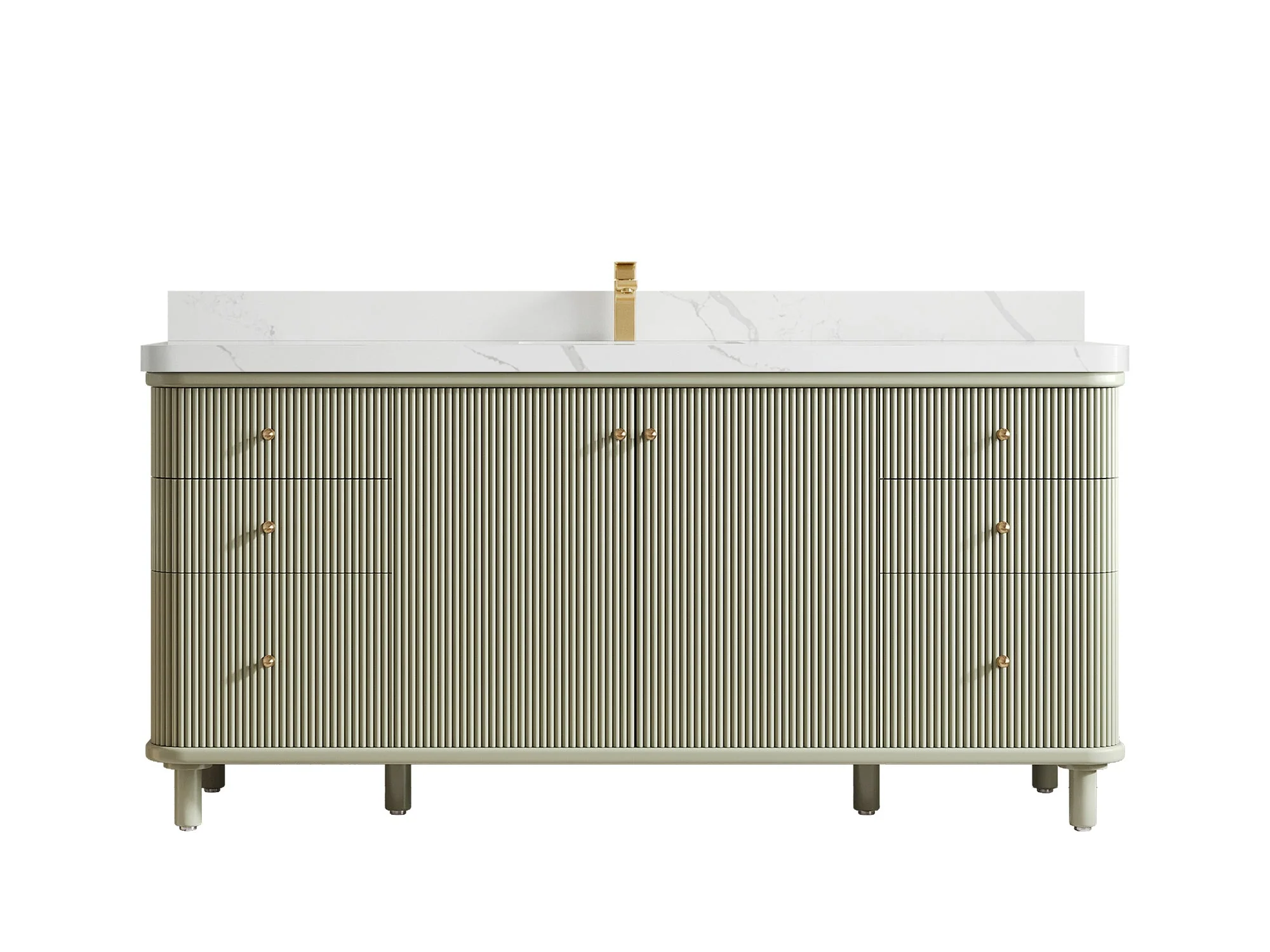 Miami 72 in. W x 22 in. D Fluted Single Sink Bathroom Vanity - Image 10