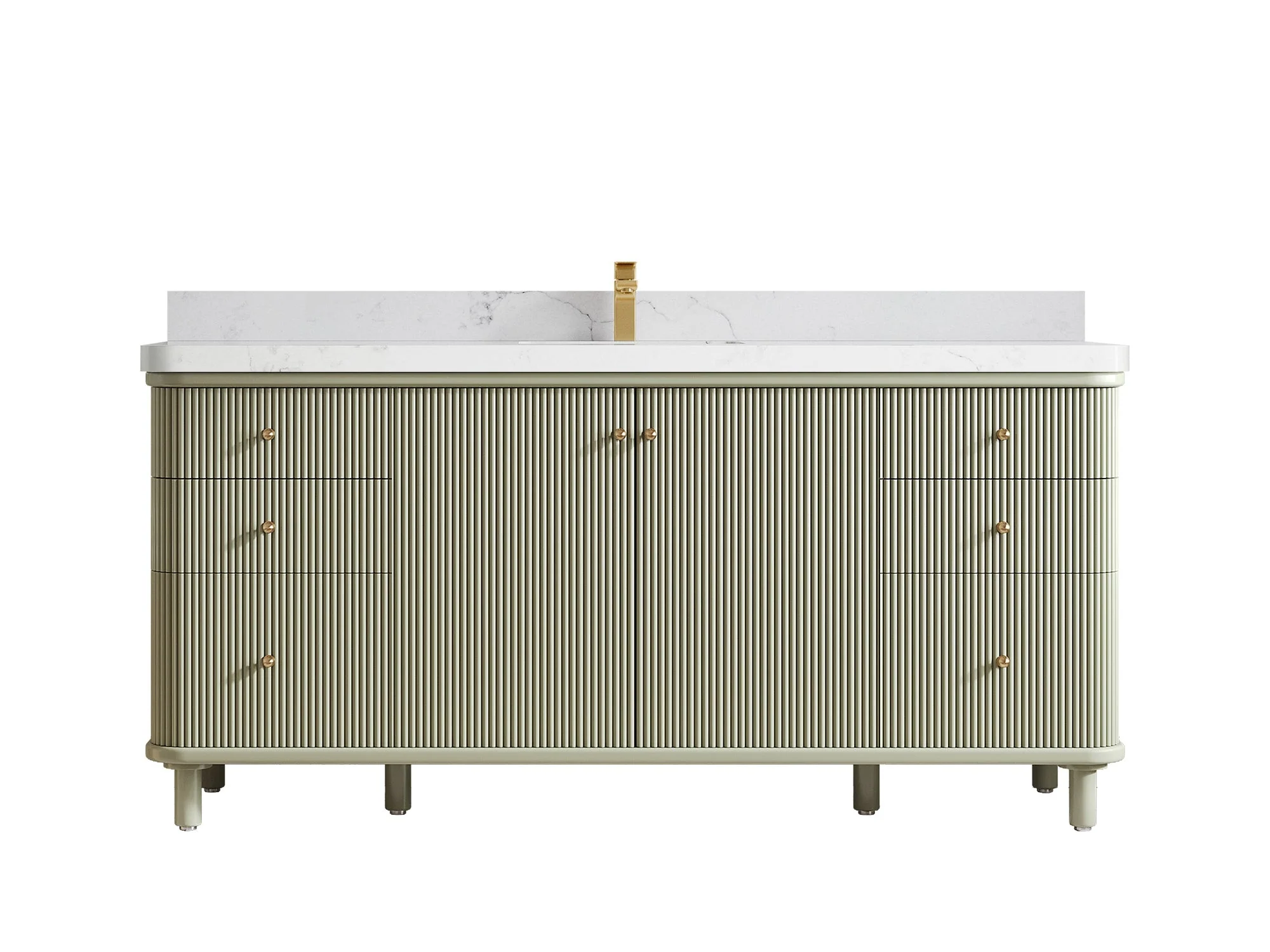 Miami 72 in. W x 22 in. D Fluted Single Sink Bathroom Vanity - Image 12