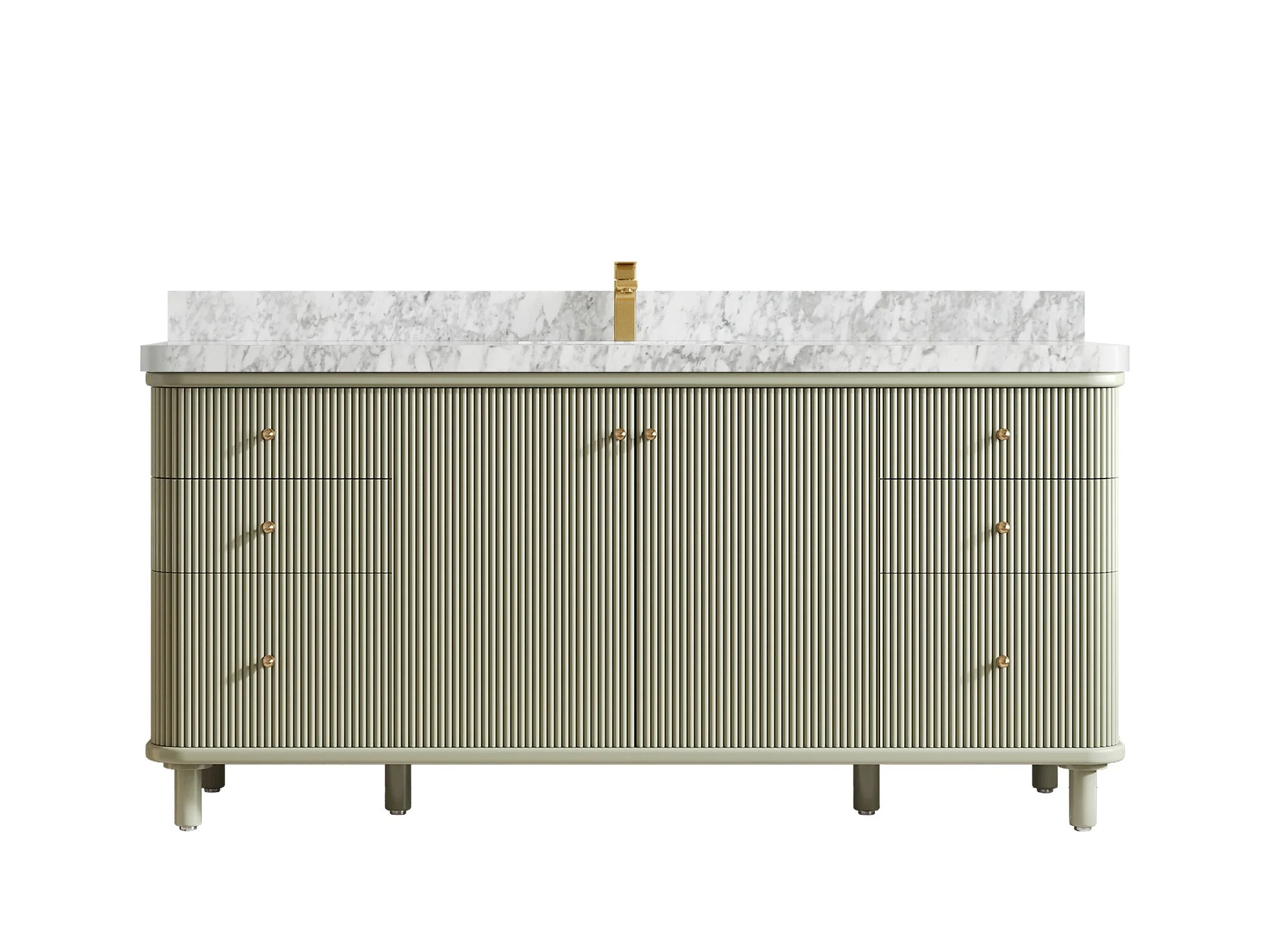 Miami 72 in. W x 22 in. D Fluted Single Sink Bathroom Vanity - Image 14
