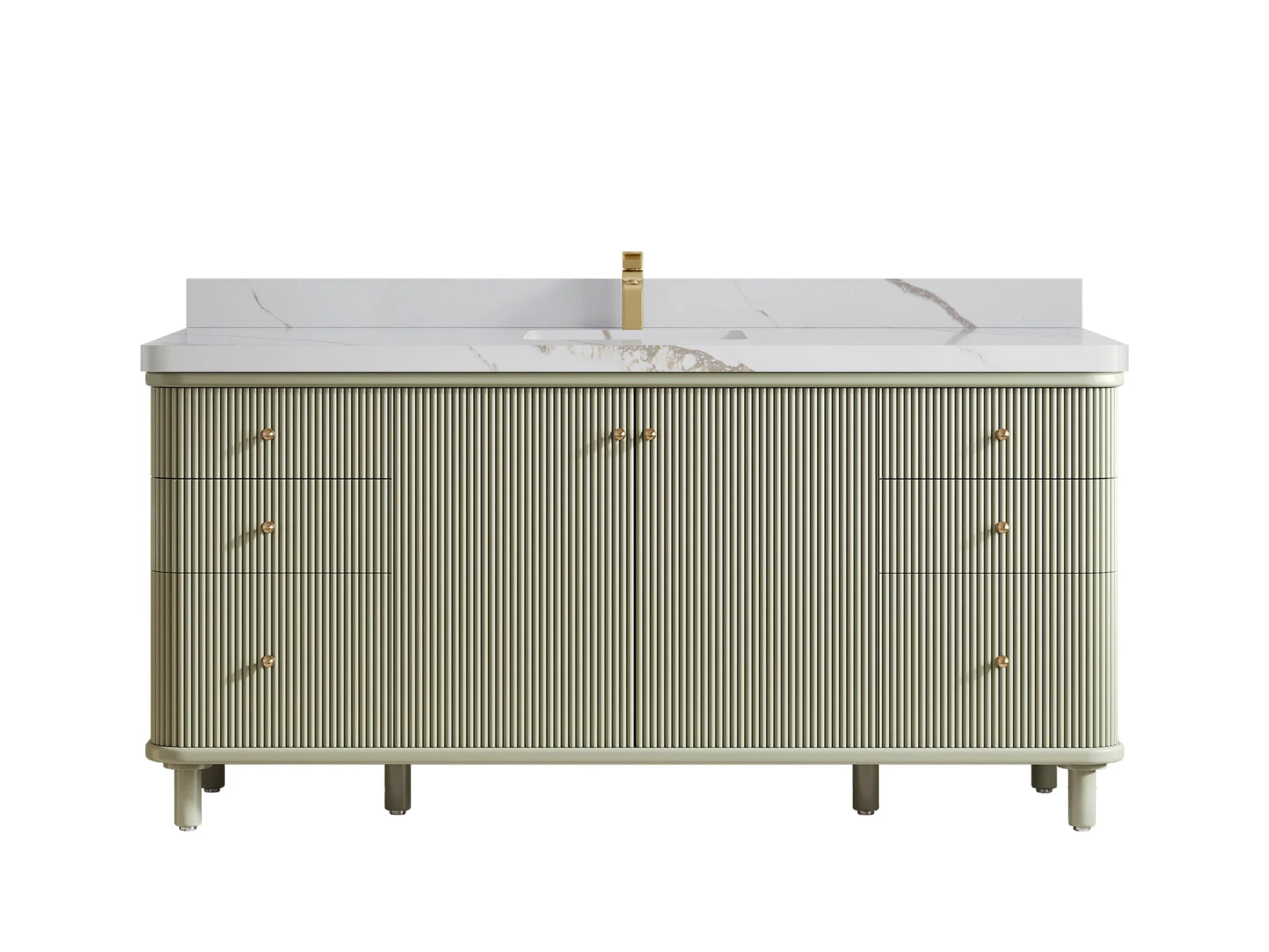 Miami 72 in. W x 22 in. D Fluted Single Sink Bathroom Vanity - Image 18