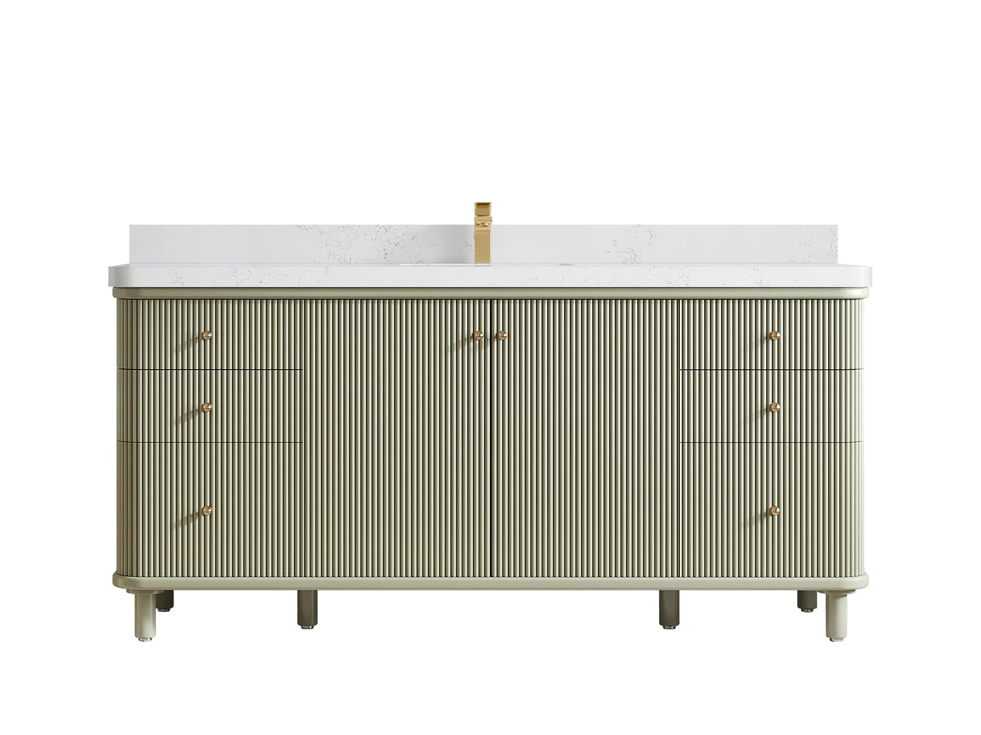 Miami 72 in. W x 22 in. D Fluted Single Sink Bathroom Vanity - Image 20