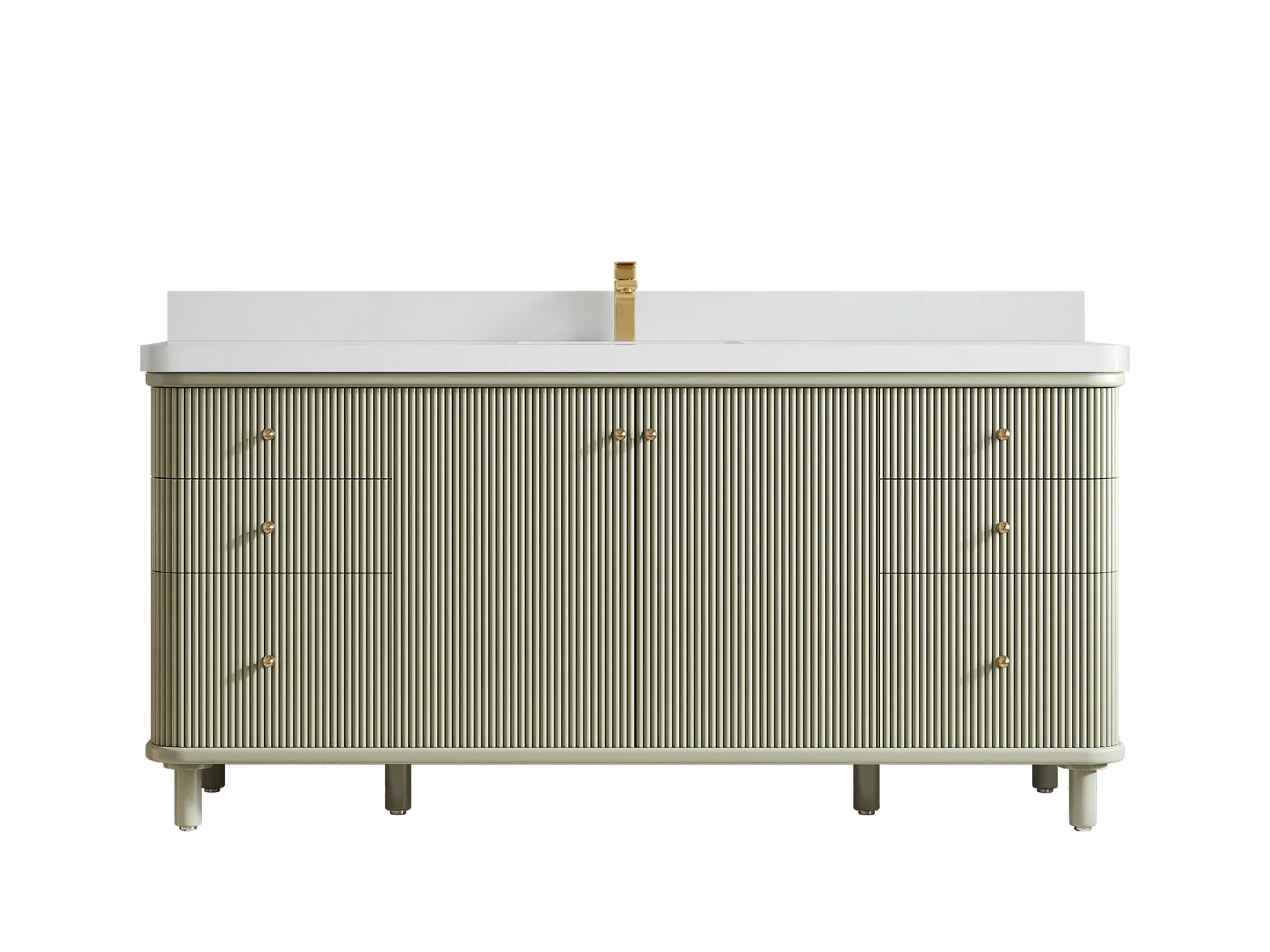 Miami 72 in. W x 22 in. D Fluted Single Sink Bathroom Vanity - Image 22