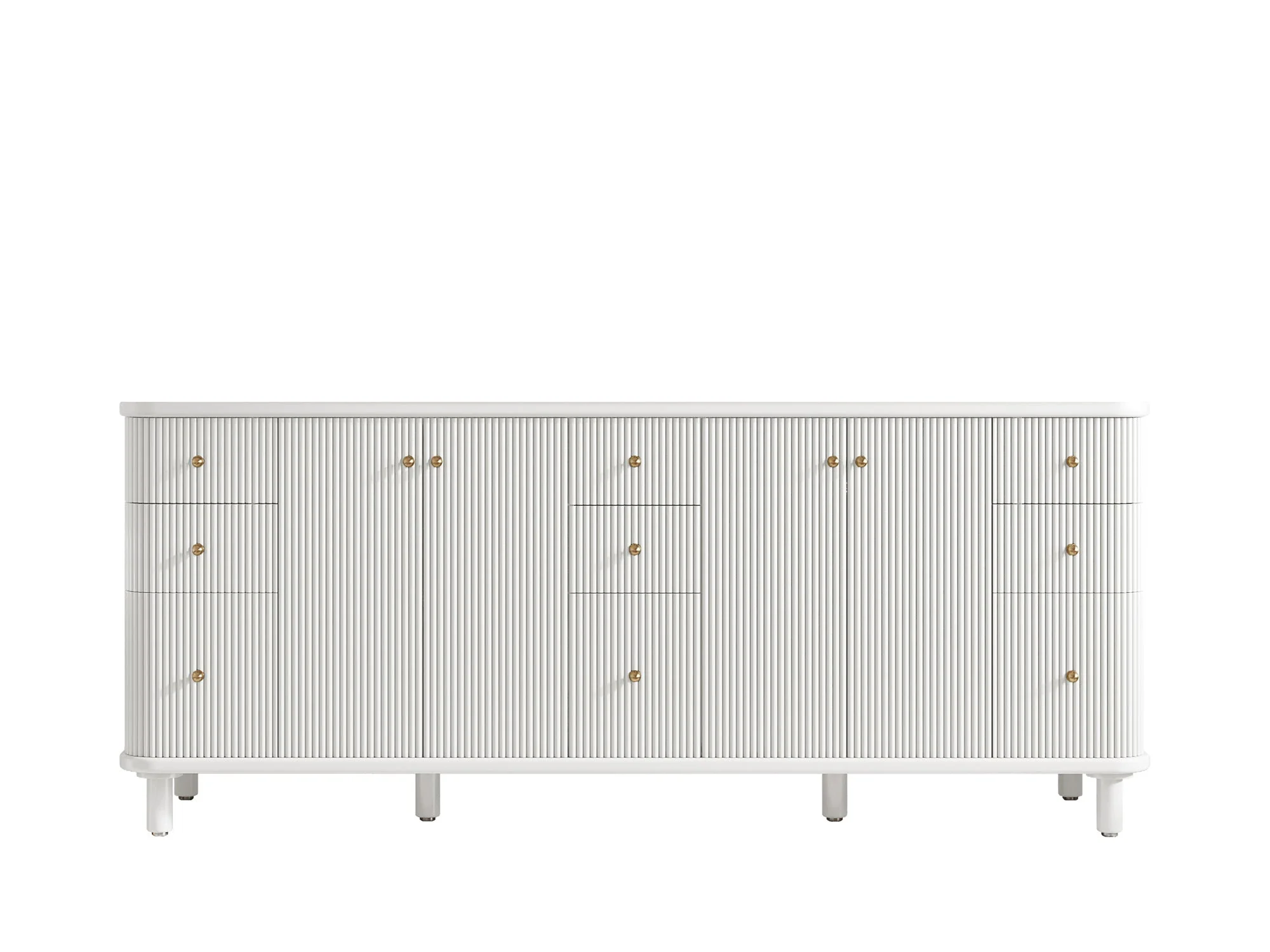 Miami 80 in. W x 22 in. D Fluted Double Sink Bathroom Vanity - Image 7