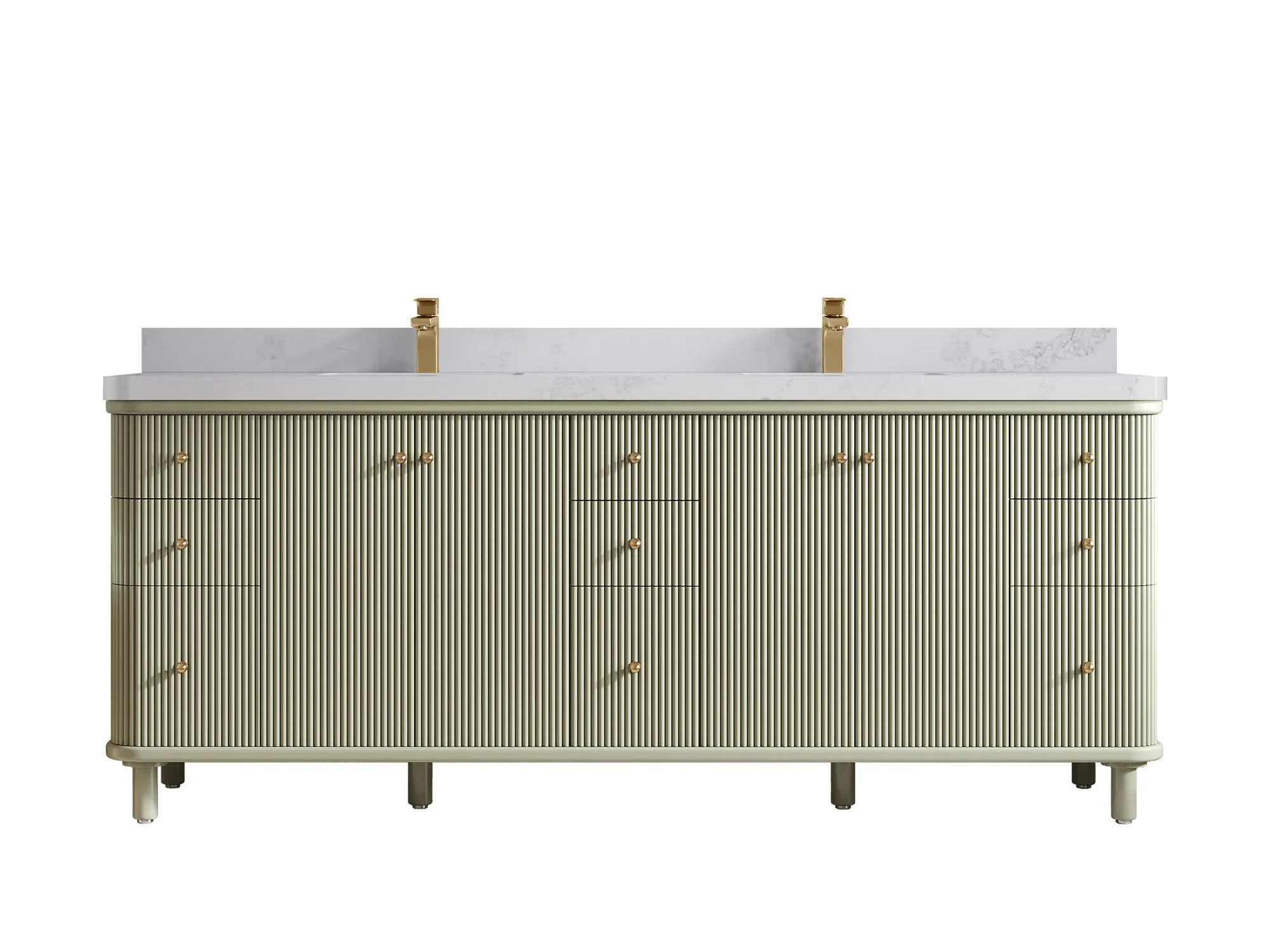 Miami 84 in. W x 22 in. D Double Sink Bathroom Vanity - Image 11