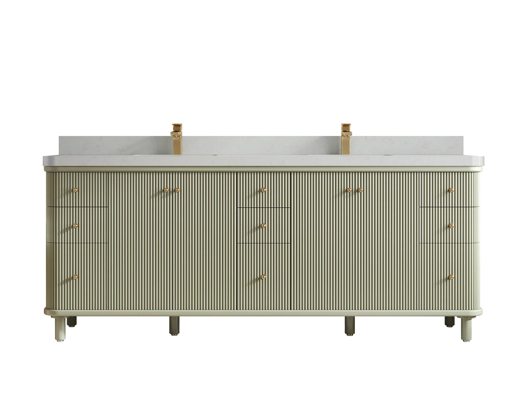 Miami 84 in. W x 22 in. D Double Sink Bathroom Vanity - Image 15