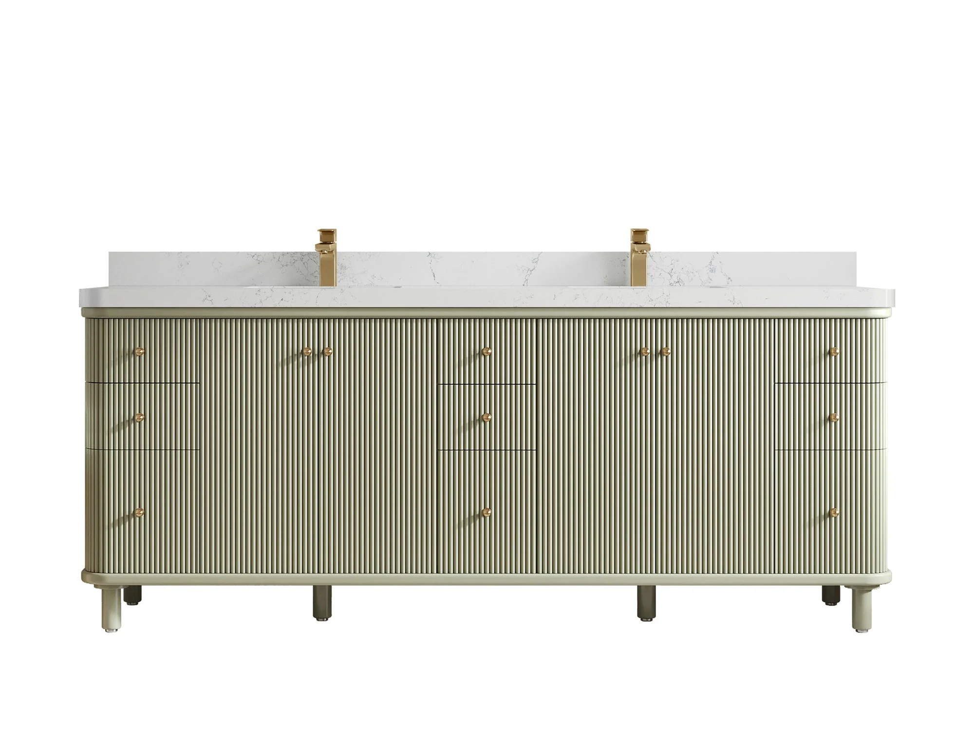 Miami 84 in. W x 22 in. D Double Sink Bathroom Vanity - Image 17