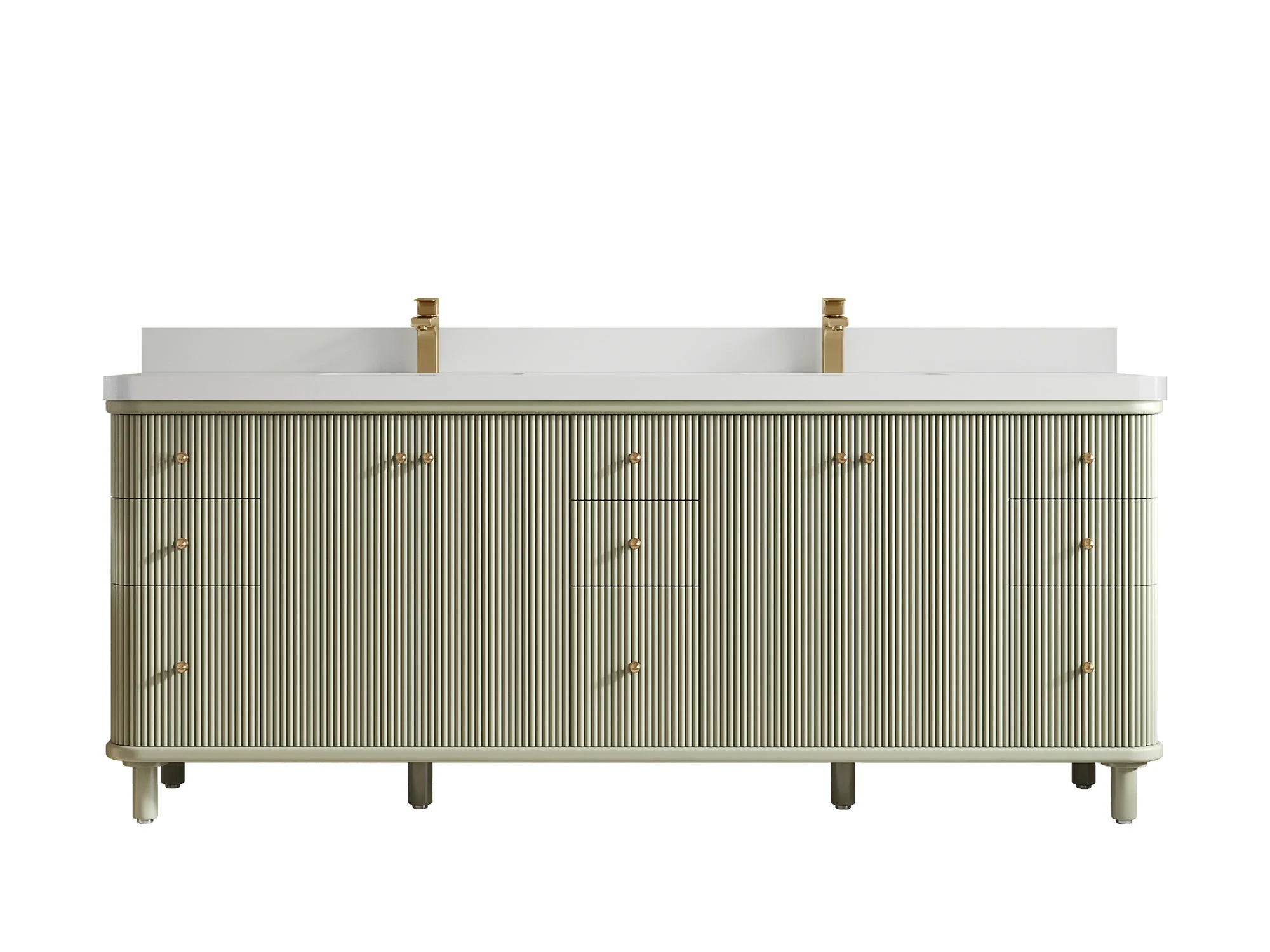 Miami 84 in. W x 22 in. D Double Sink Bathroom Vanity - Image 19
