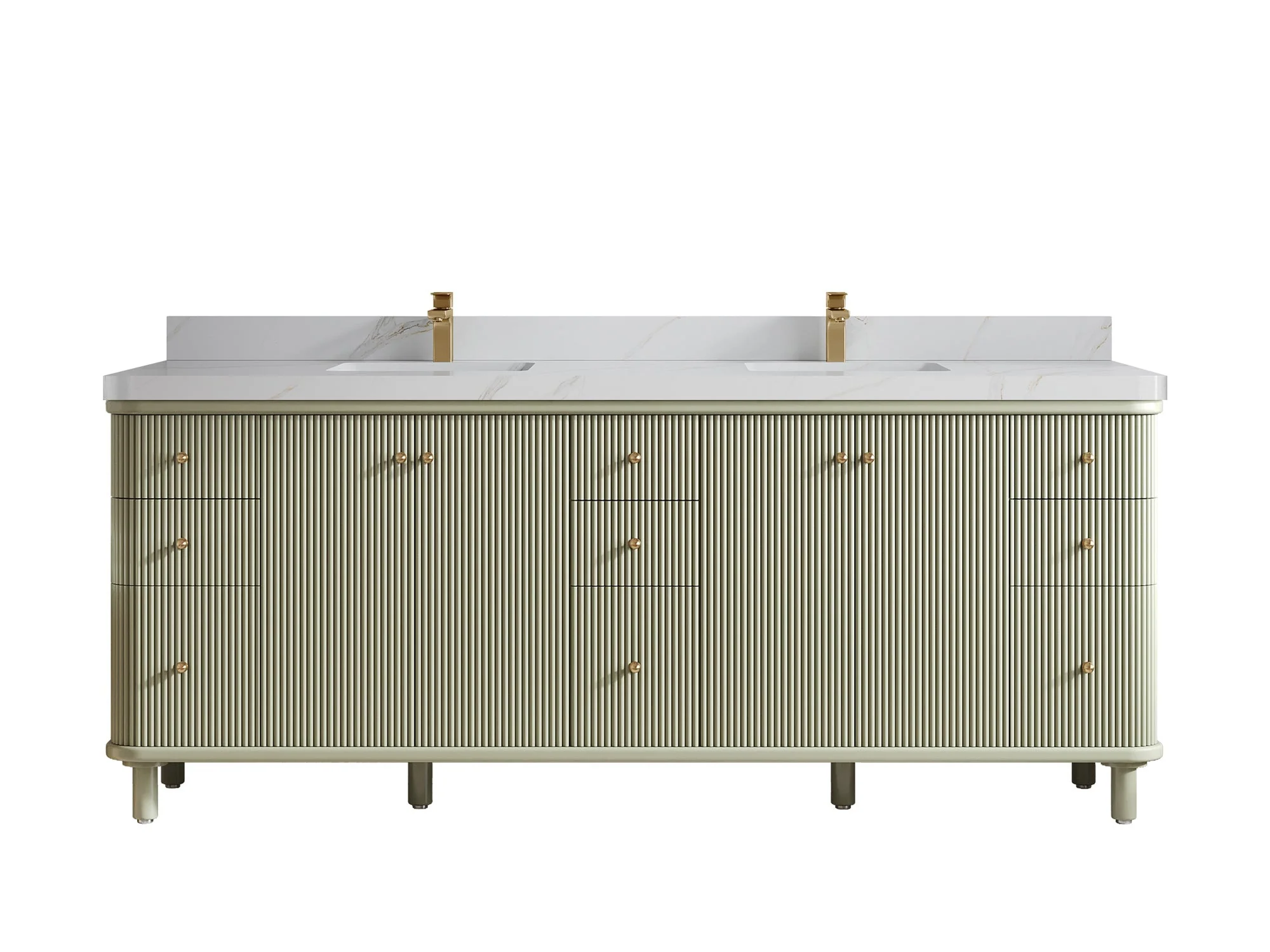 Miami 84 in. W x 22 in. D Double Sink Bathroom Vanity - Image 23