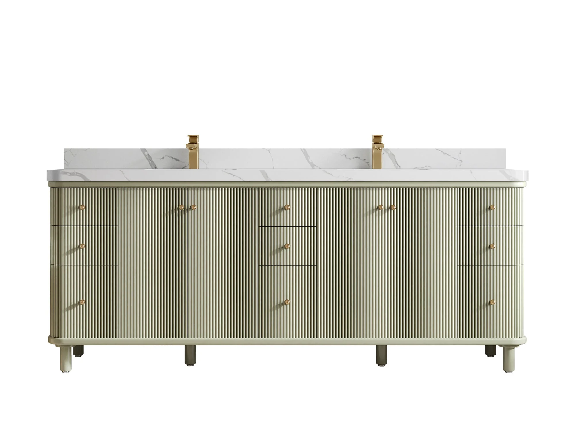 Miami 84 in. W x 22 in. D Double Sink Bathroom Vanity - Image 9
