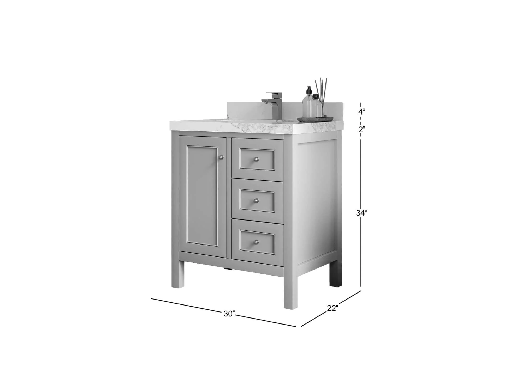 Nashville 30 in. W x 22 in. D Single Sink Bathroom Vanity - Image 5