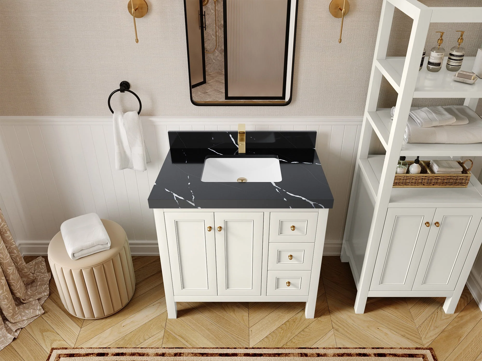 Nashville 36 in. W x 22 in. D Center Sink Bathroom Vanity - Image 16