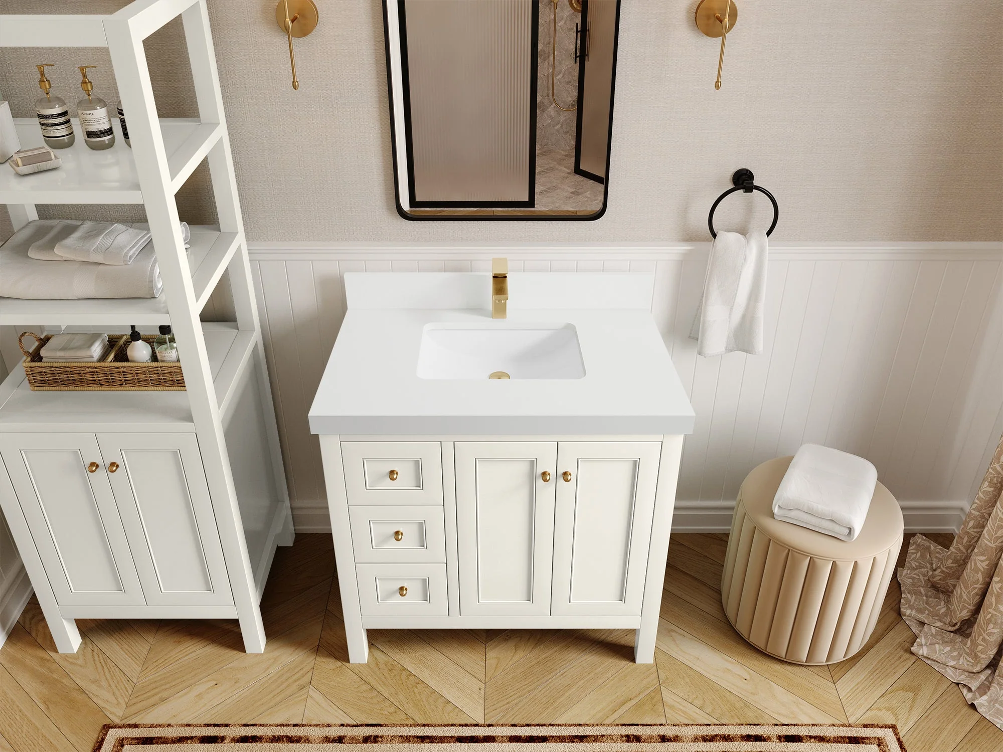 Nashville 36 in. W x 22 in. D Center Sink Bathroom Vanity - Image 14