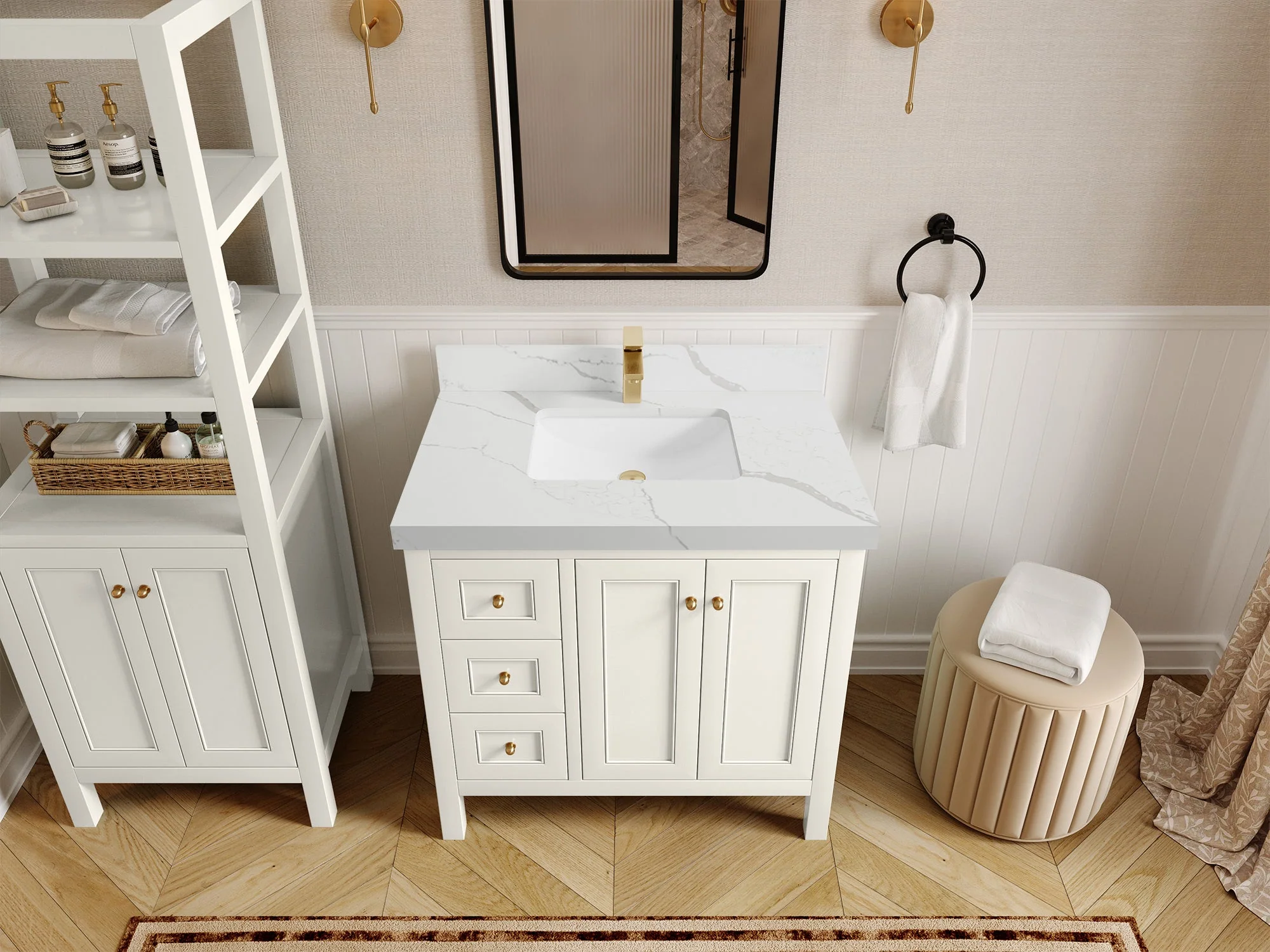 Nashville 36 in. W x 22 in. D Center Sink Bathroom Vanity - Image 20