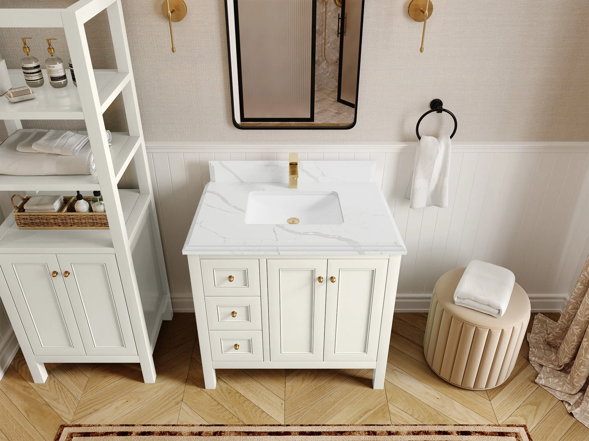 Nashville 36 in. W x 22 in. D Center Sink Bathroom Vanity - Image 32