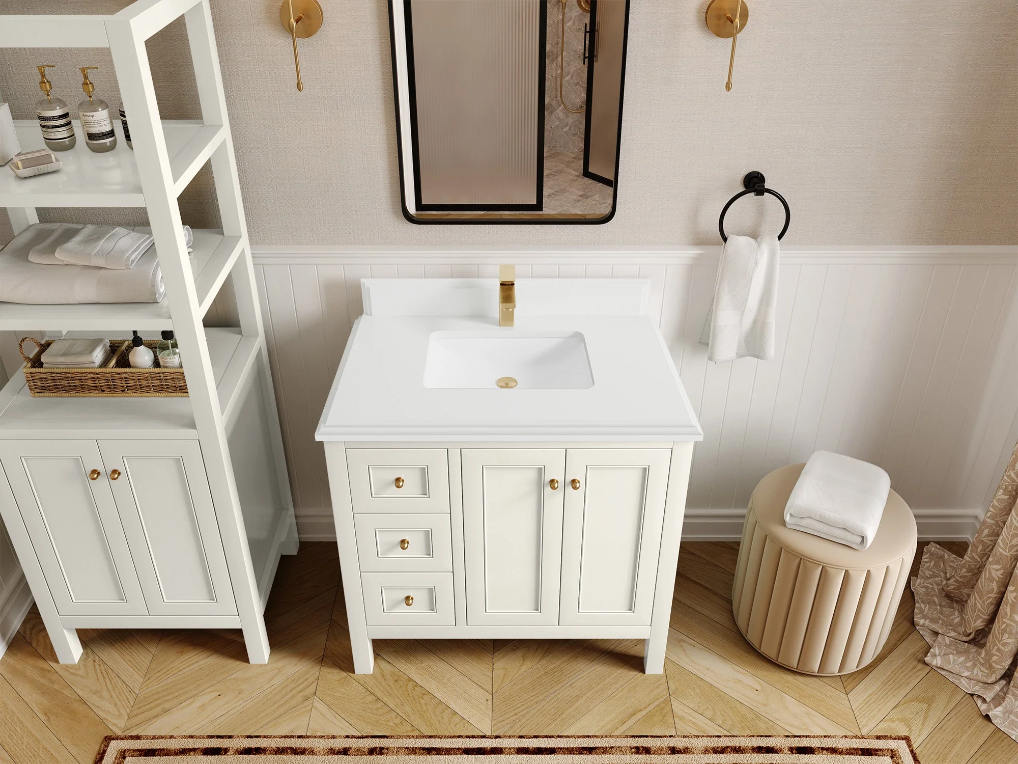 Nashville 36 in. W x 22 in. D Center Sink Bathroom Vanity - Image 36
