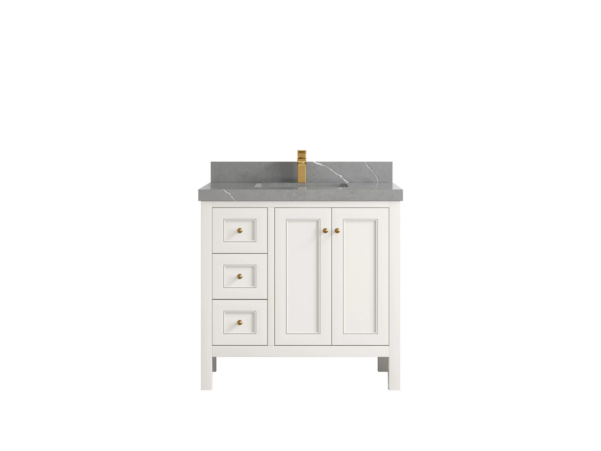 Nashville 36 in. W x 22 in. D Center Sink Bathroom Vanity - Image 43