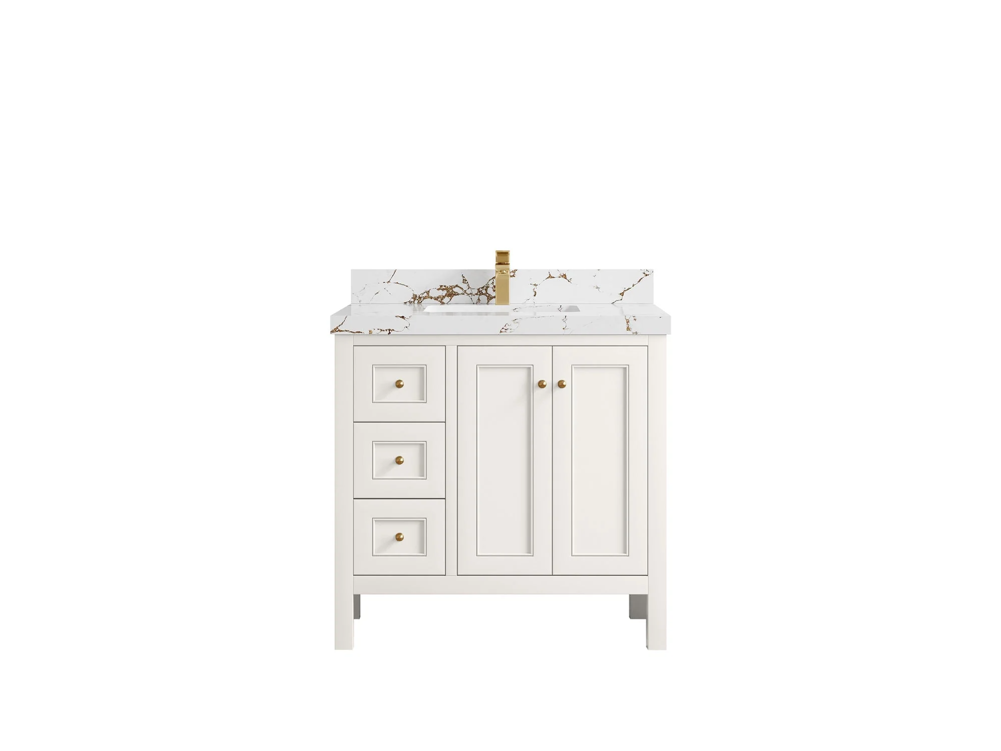 Nashville 36 in. W x 22 in. D Center Sink Bathroom Vanity - Image 45