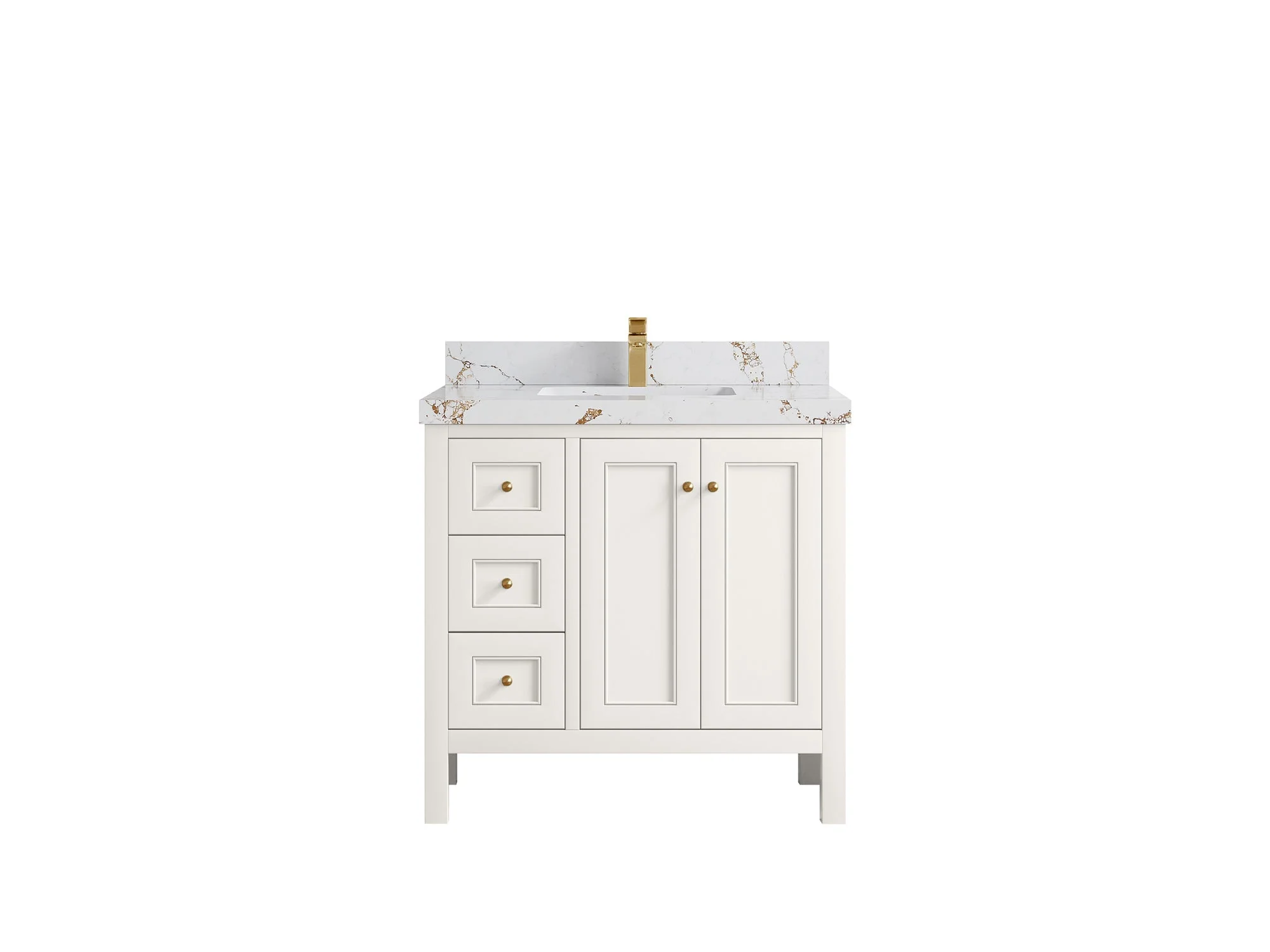 Nashville 36 in. W x 22 in. D Center Sink Bathroom Vanity - Image 47