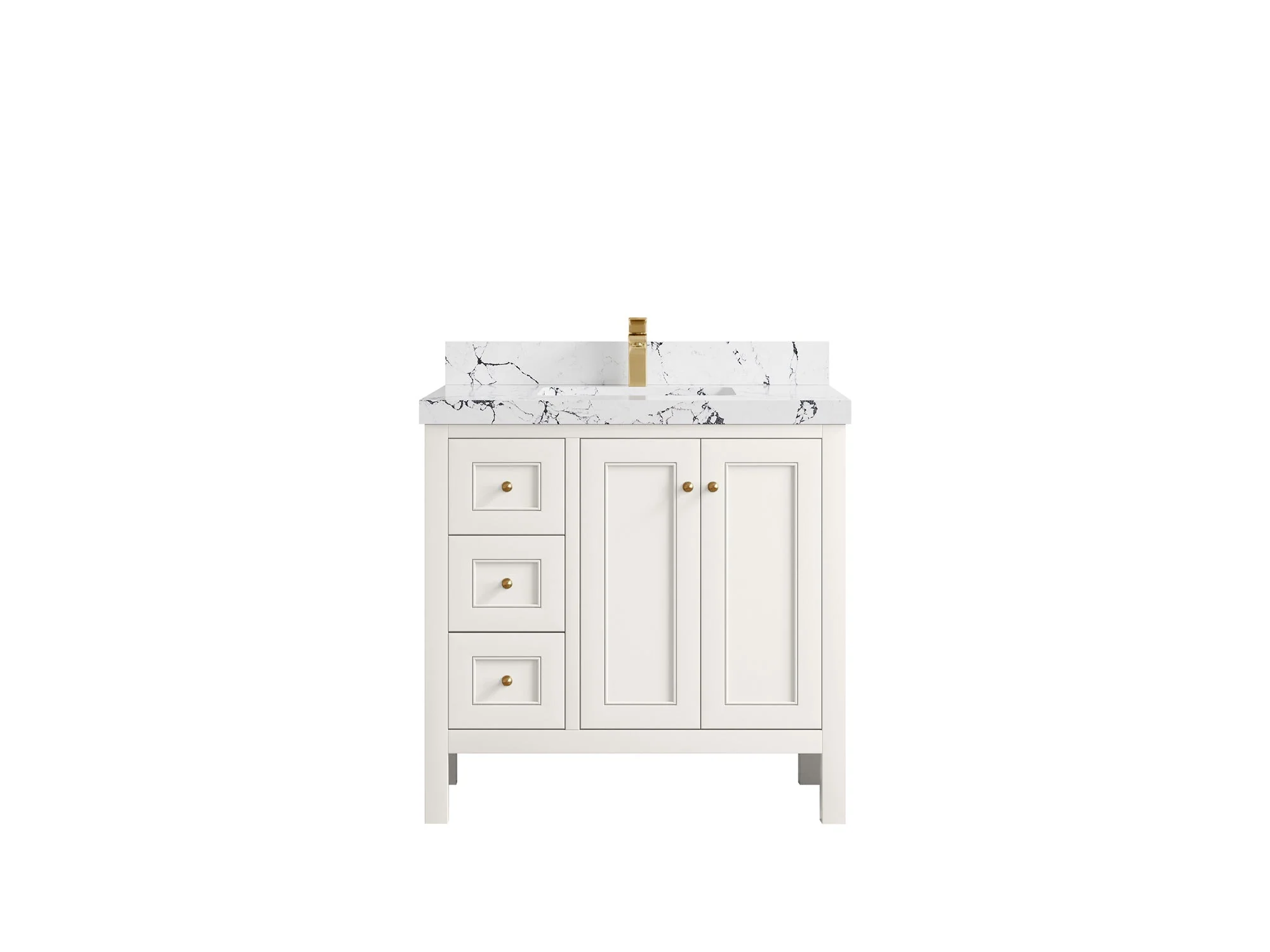 Nashville 36 in. W x 22 in. D Center Sink Bathroom Vanity - Image 49