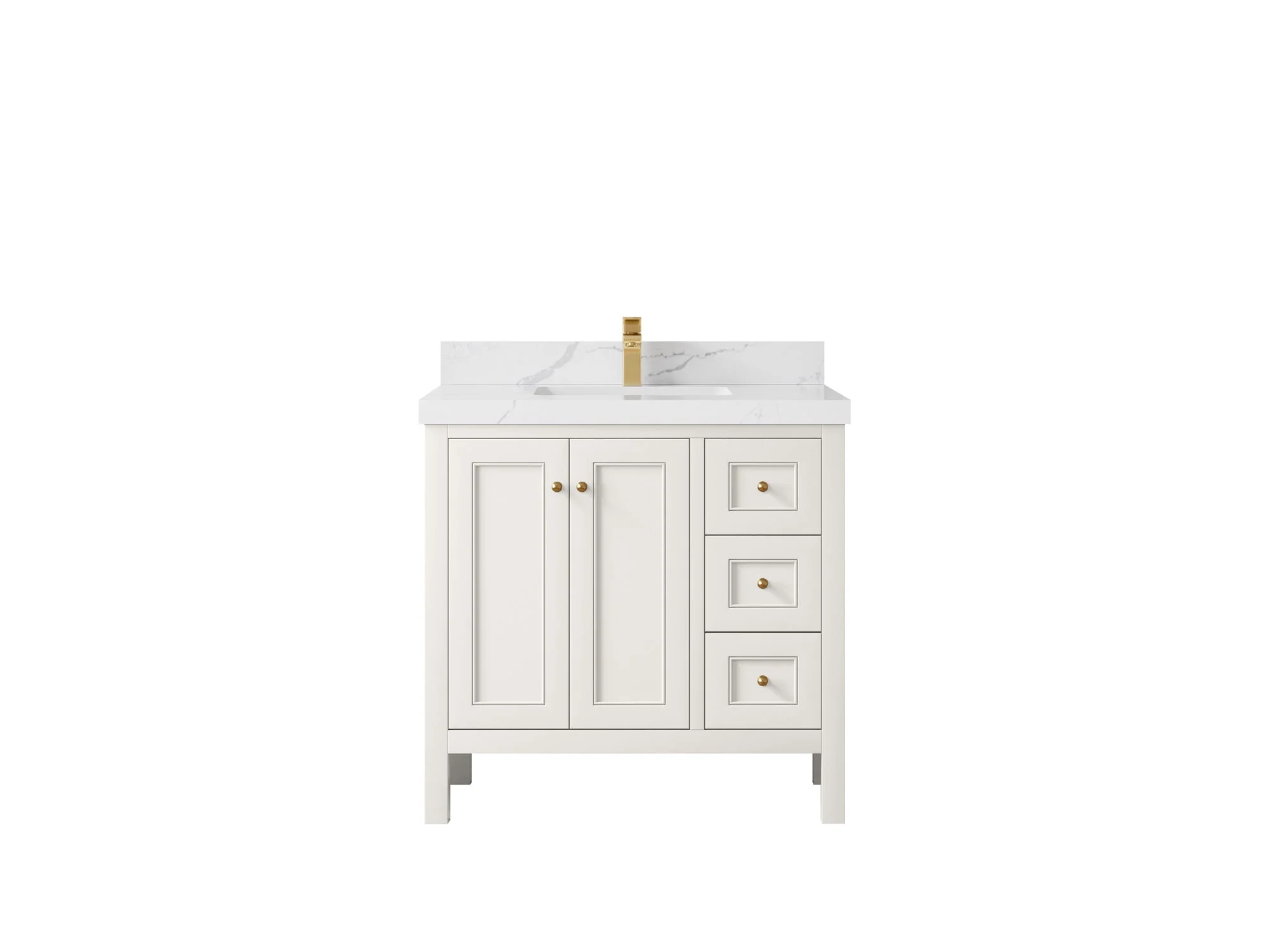Nashville 36 in. W x 22 in. D Center Sink Bathroom Vanity - Image 21