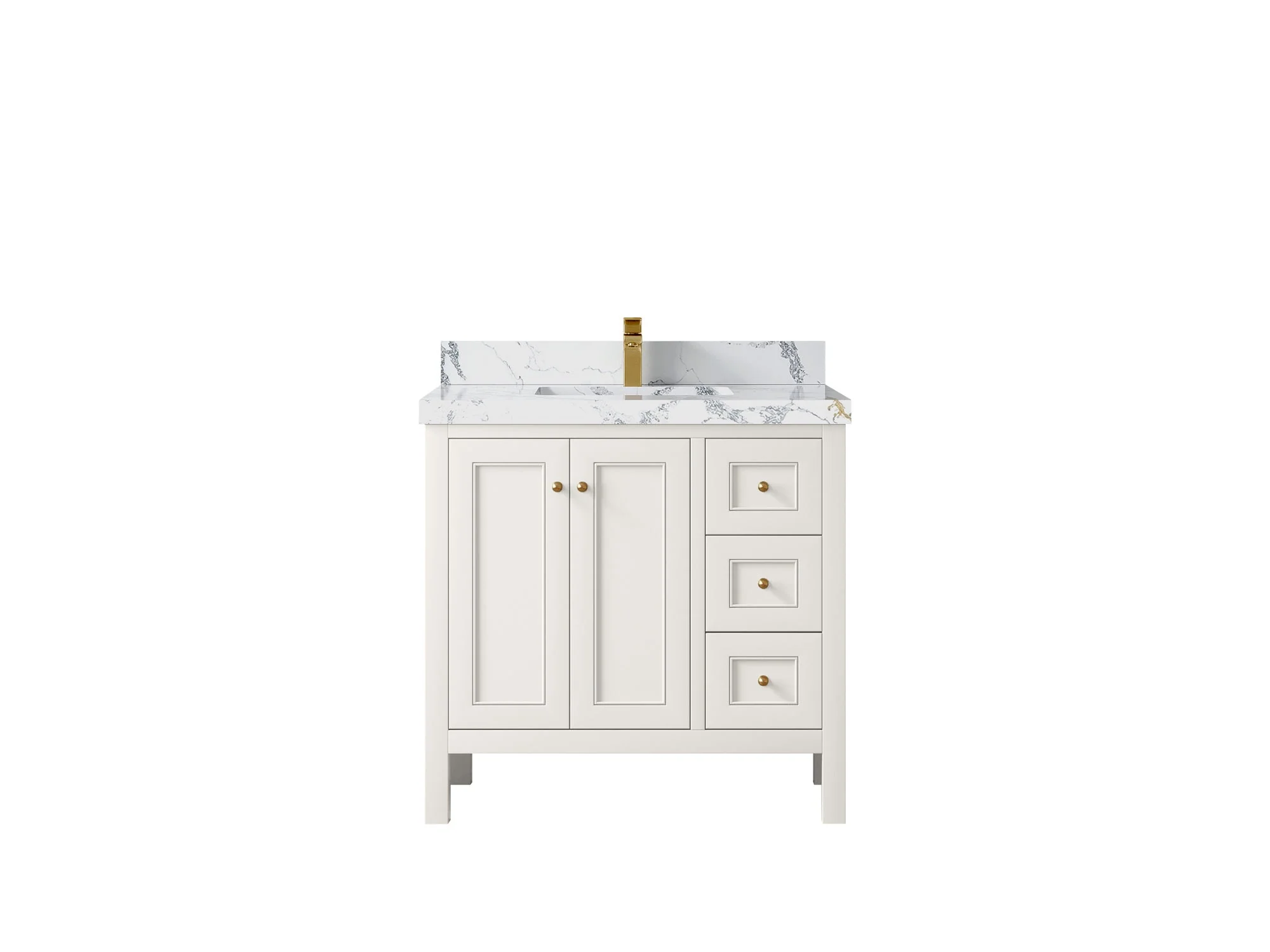Nashville 36 in. W x 22 in. D Center Sink Bathroom Vanity - Image 25