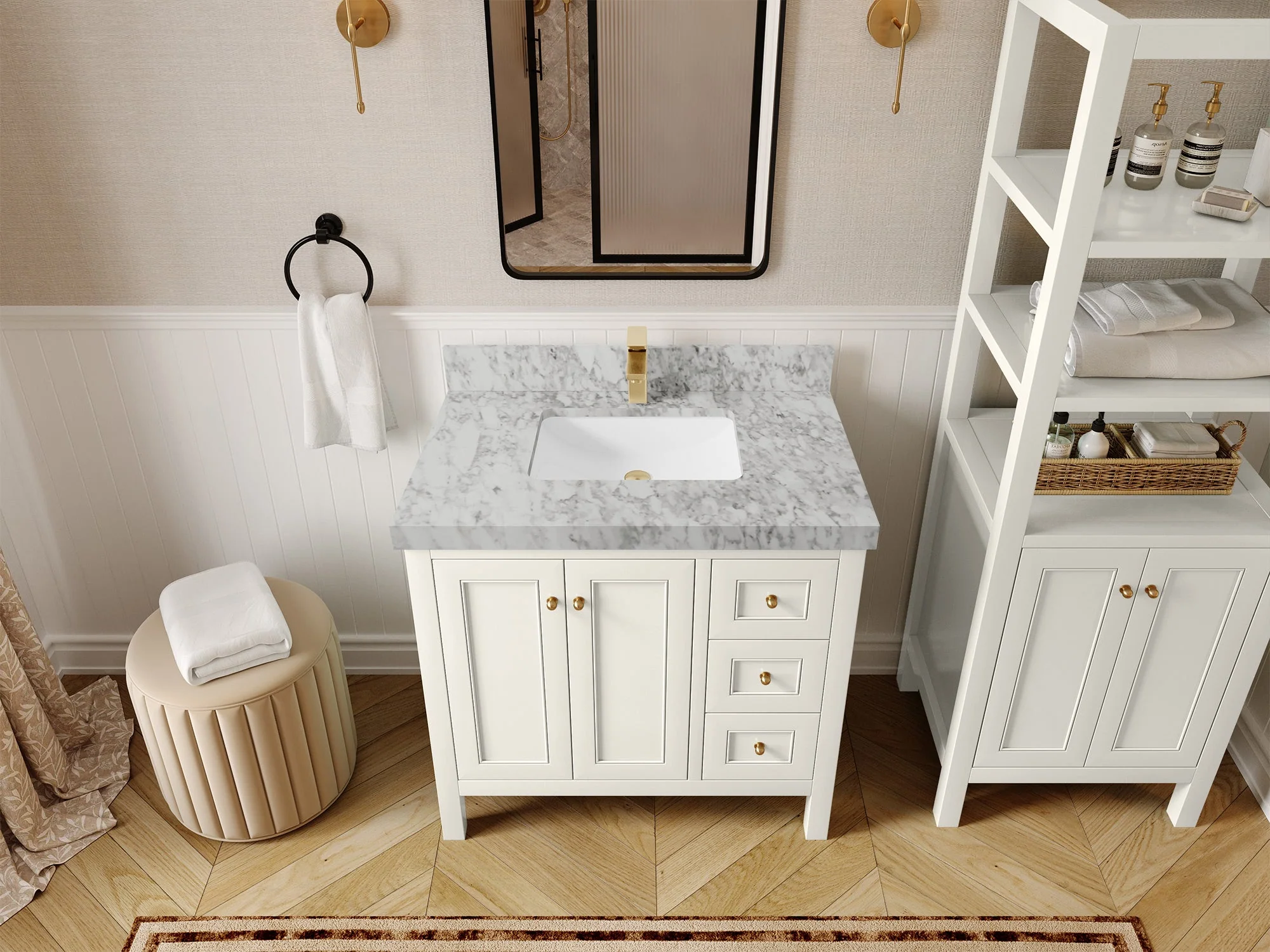 Nashville 36 in. W x 22 in. D Center Sink Bathroom Vanity - Image 28