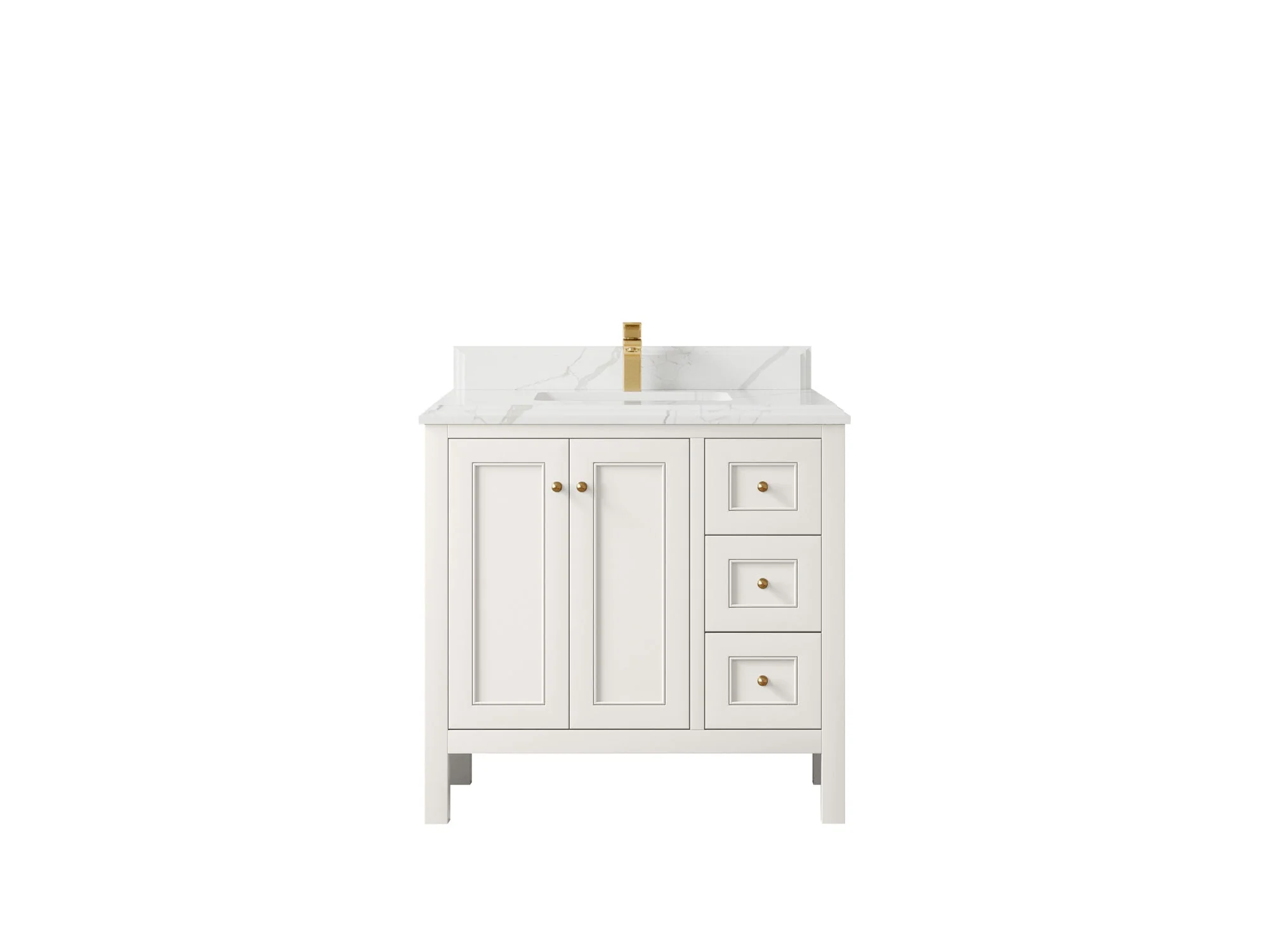 Nashville 36 in. W x 22 in. D Center Sink Bathroom Vanity - Image 33