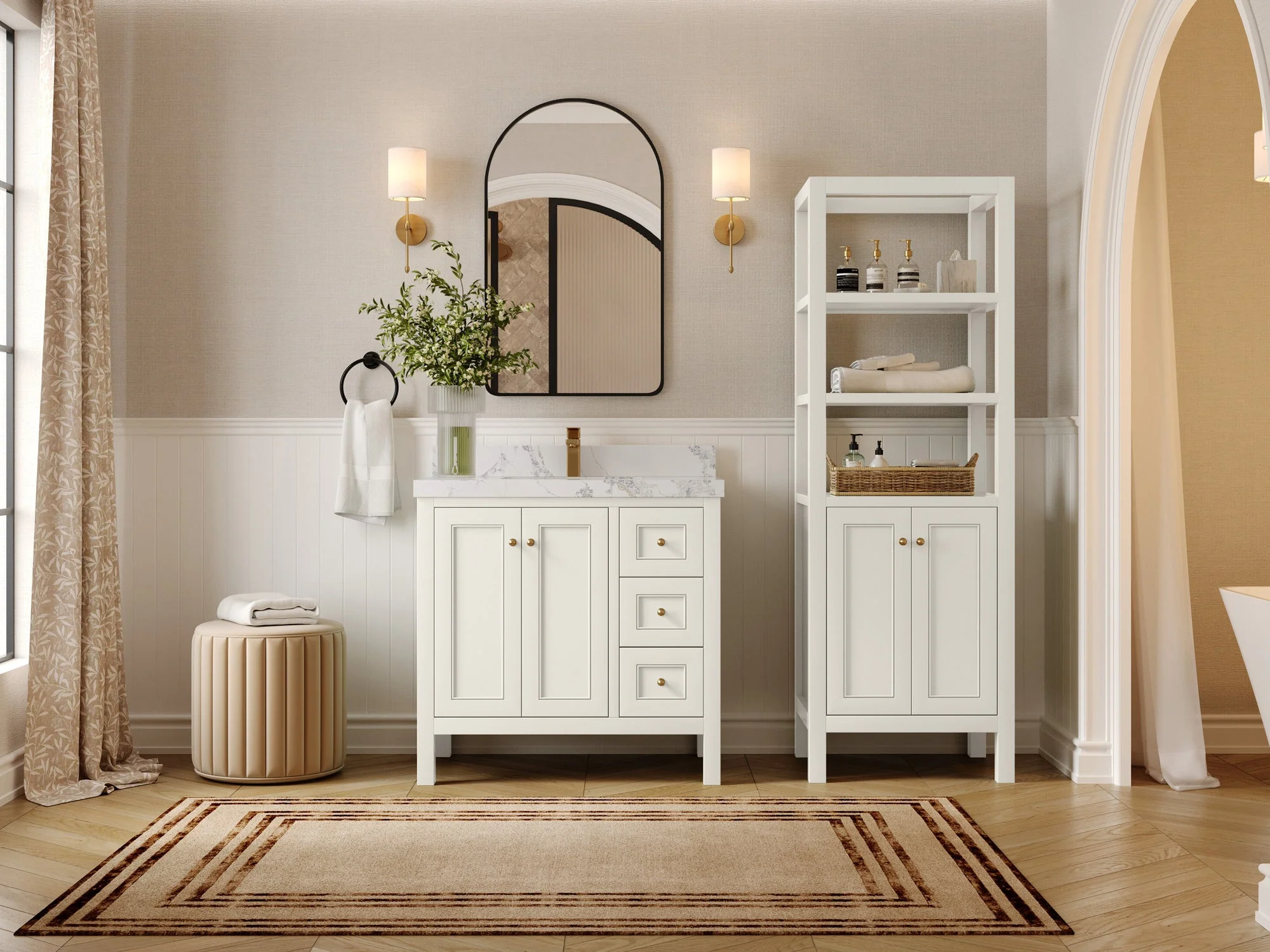 Nashville 36 in. W x 22 in. D Center Sink Bathroom Vanity - Image 4