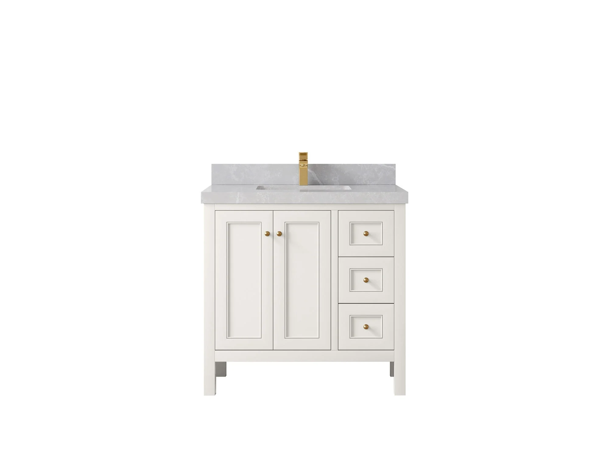 Nashville 36 in. W x 22 in. D Center Sink Bathroom Vanity - Image 41