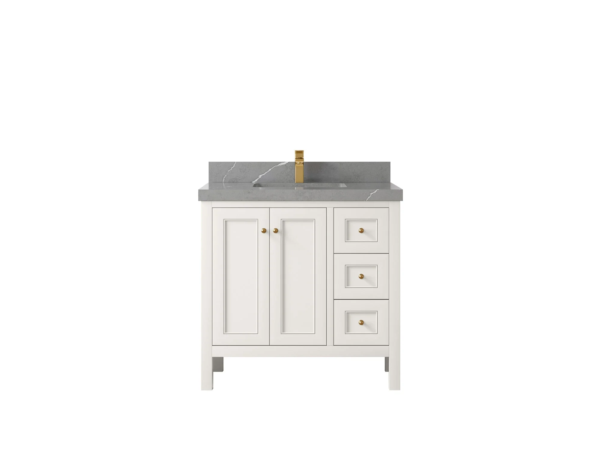 Nashville 36 in. W x 22 in. D Center Sink Bathroom Vanity - Image 43
