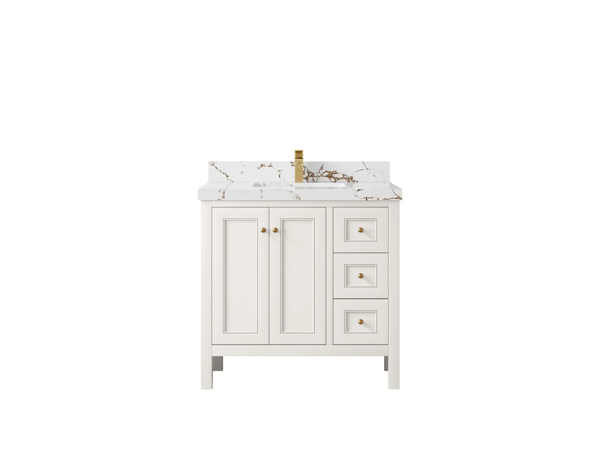 Nashville 36 in. W x 22 in. D Center Sink Bathroom Vanity - Image 45