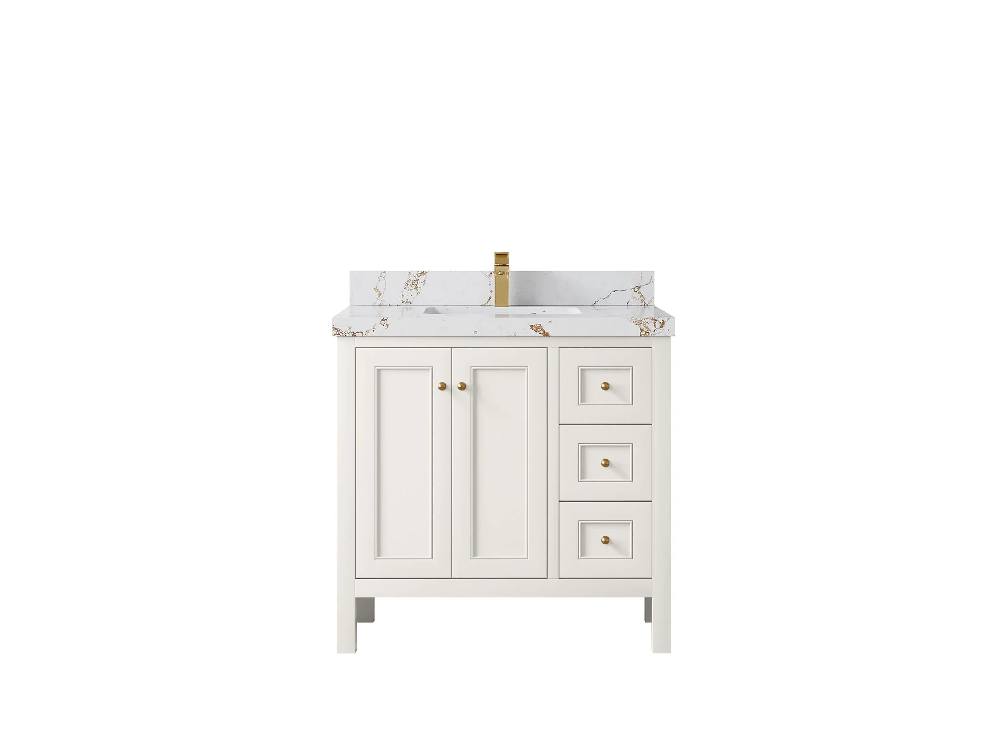 Nashville 36 in. W x 22 in. D Center Sink Bathroom Vanity - Image 47
