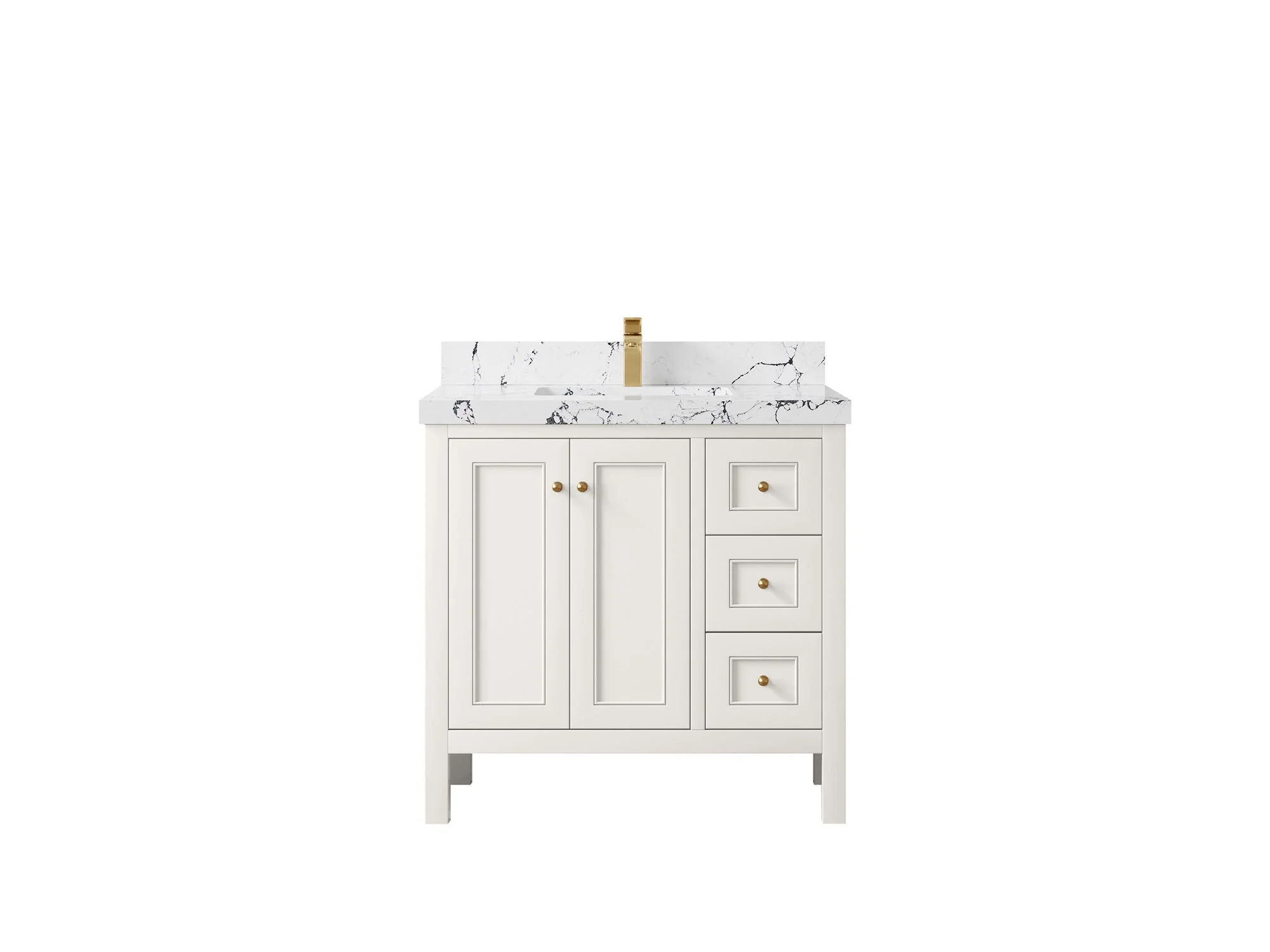 Nashville 36 in. W x 22 in. D Center Sink Bathroom Vanity - Image 49