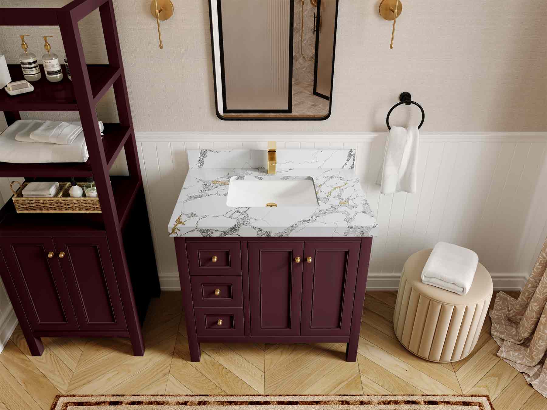 Nashville 36 in. W x 22 in. D Center Sink Bathroom Vanity - Image 14
