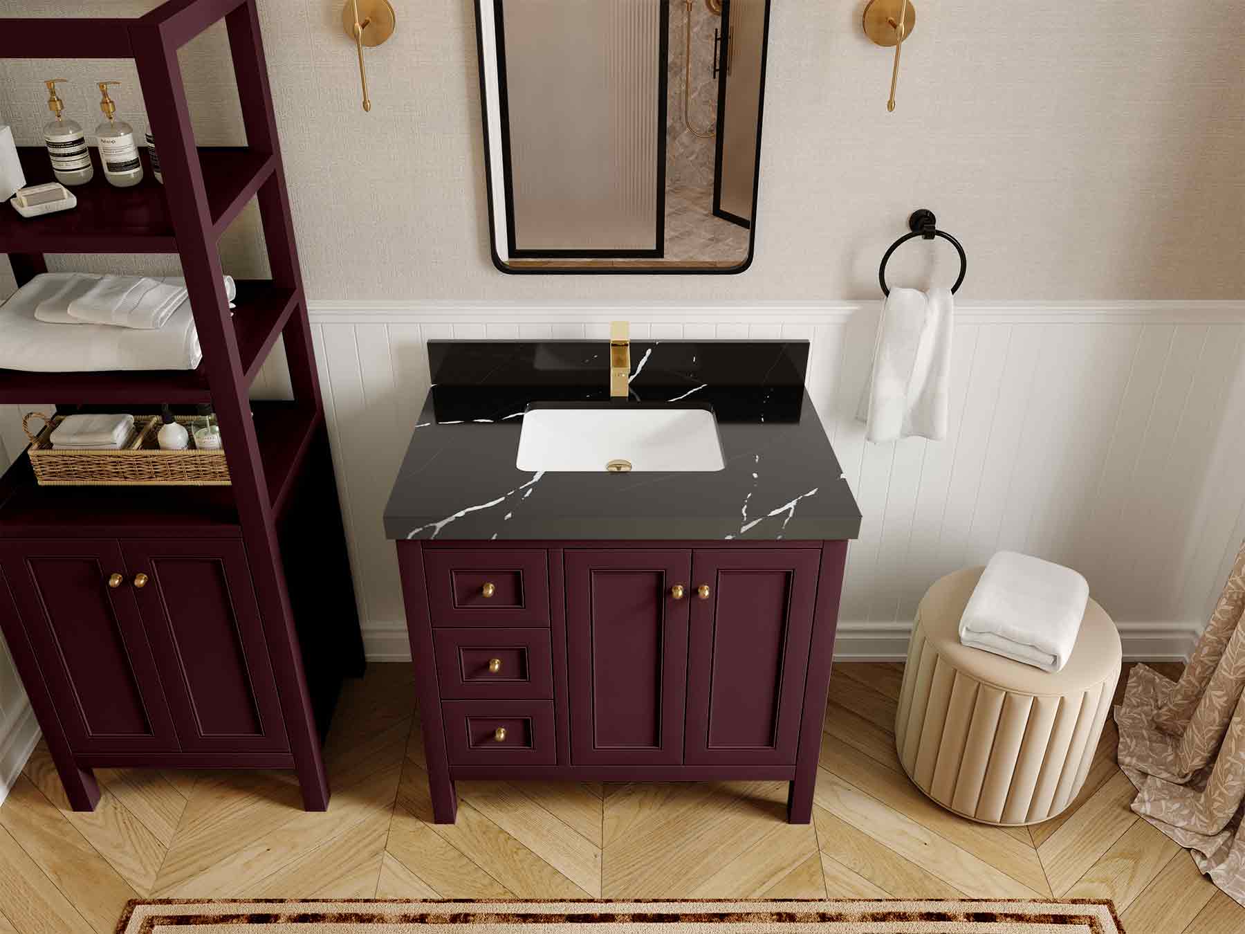 Nashville 36 in. W x 22 in. D Center Sink Bathroom Vanity - Image 24